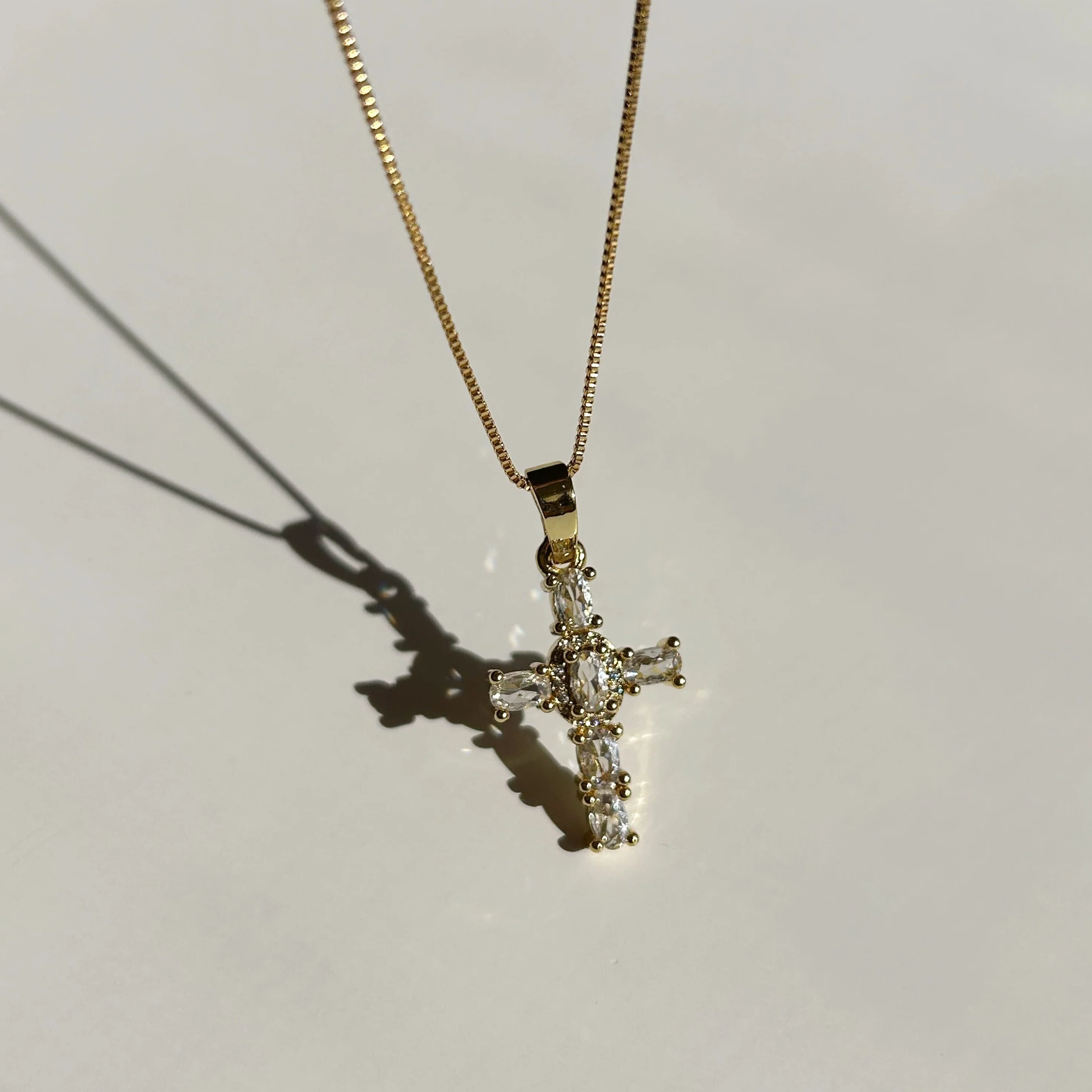 Hallelujah CZ Cross Necklace