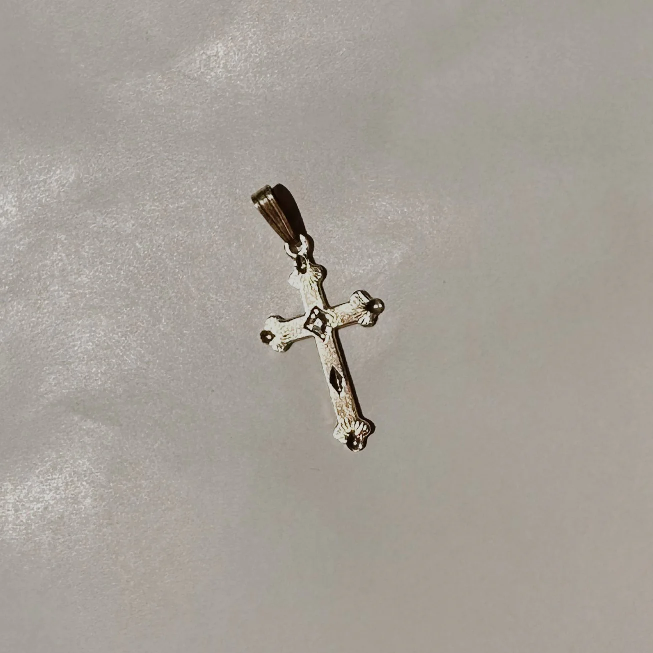 Almighty Medal Gold Cross Charm