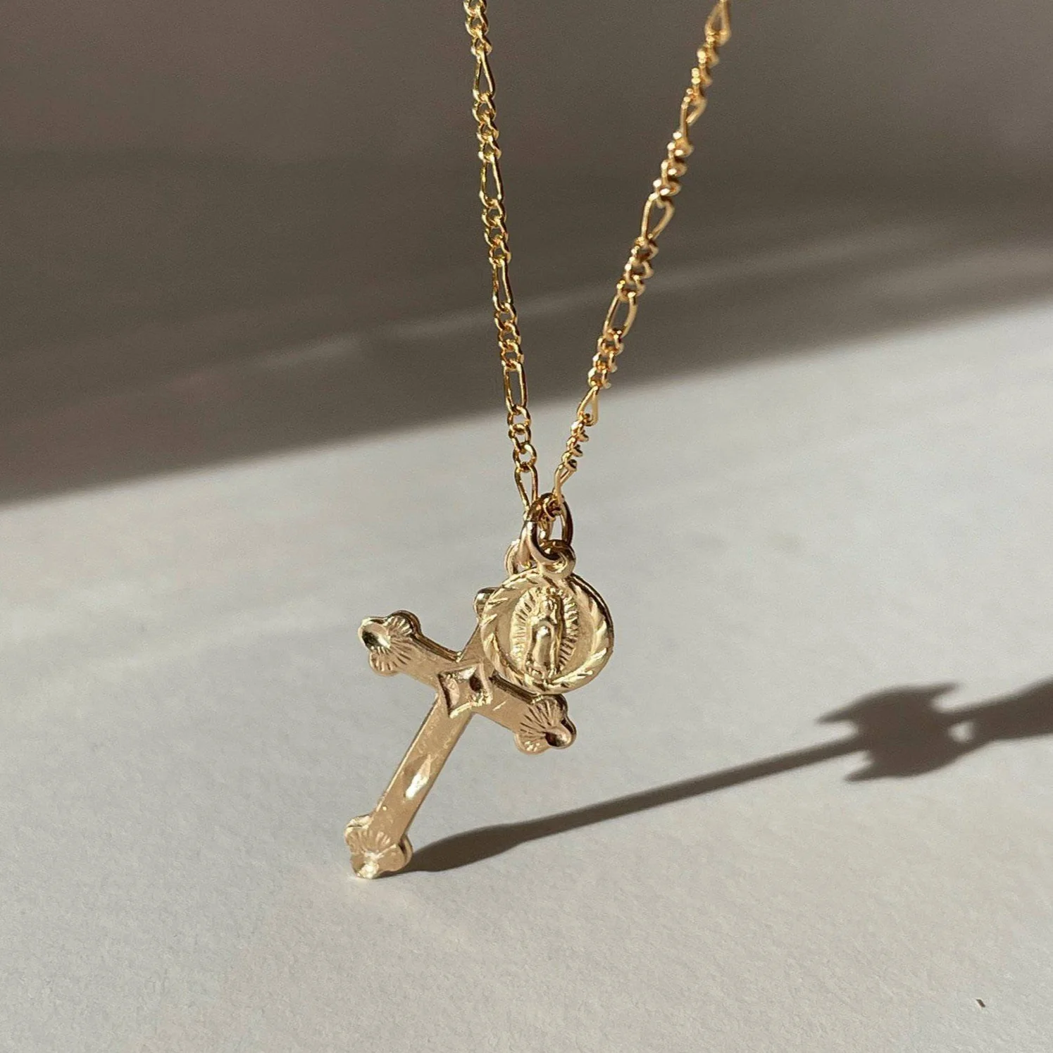 Almighty Medal Cross Necklace