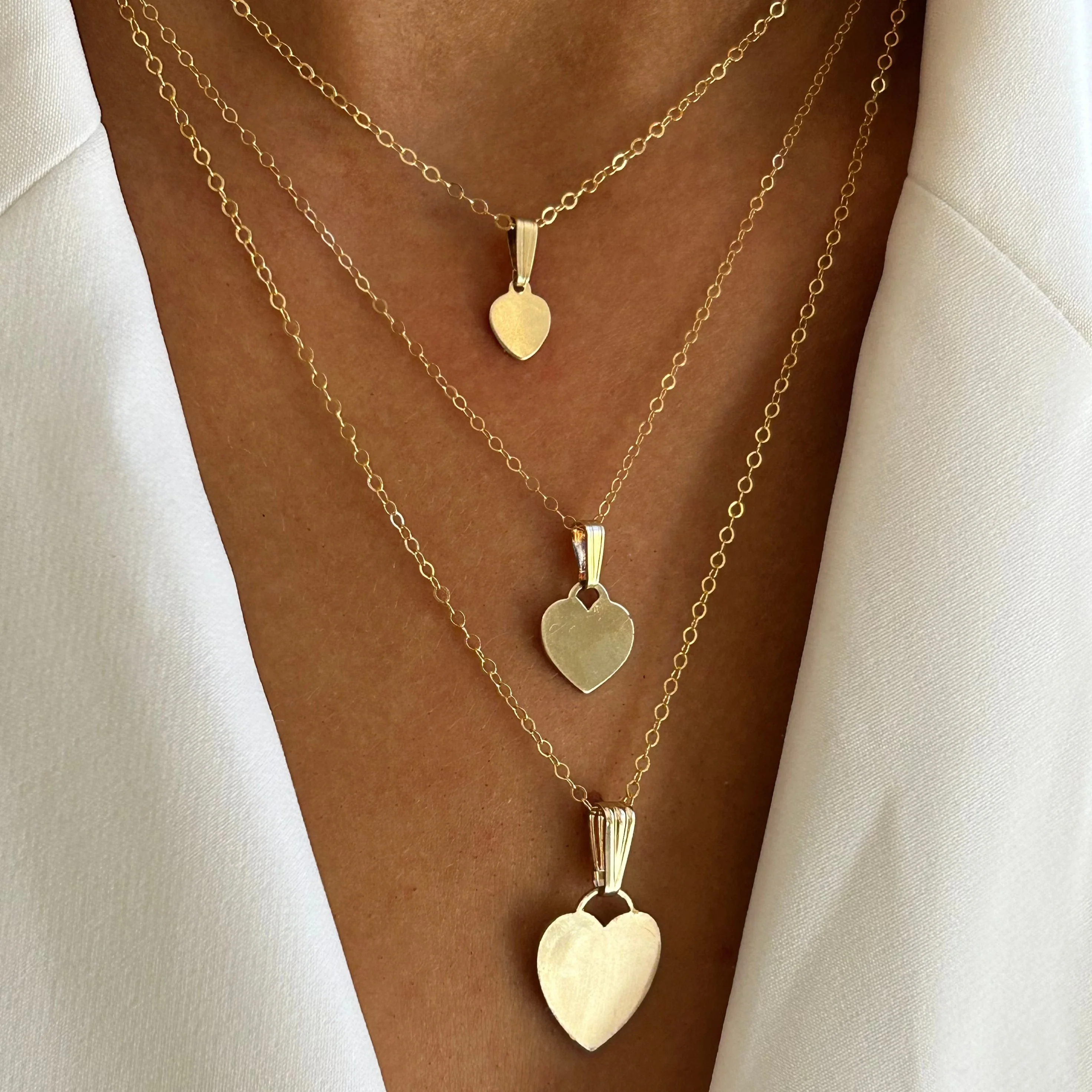 Gold Engraved Heart Necklace