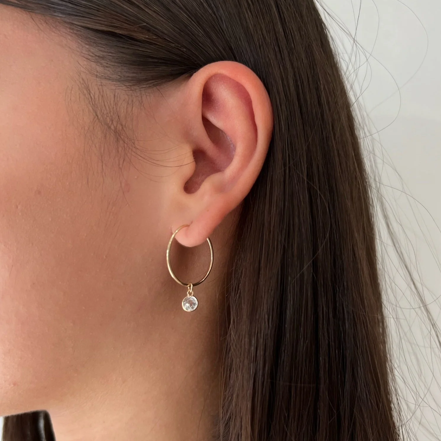 Evermore Solid Gold Hoops