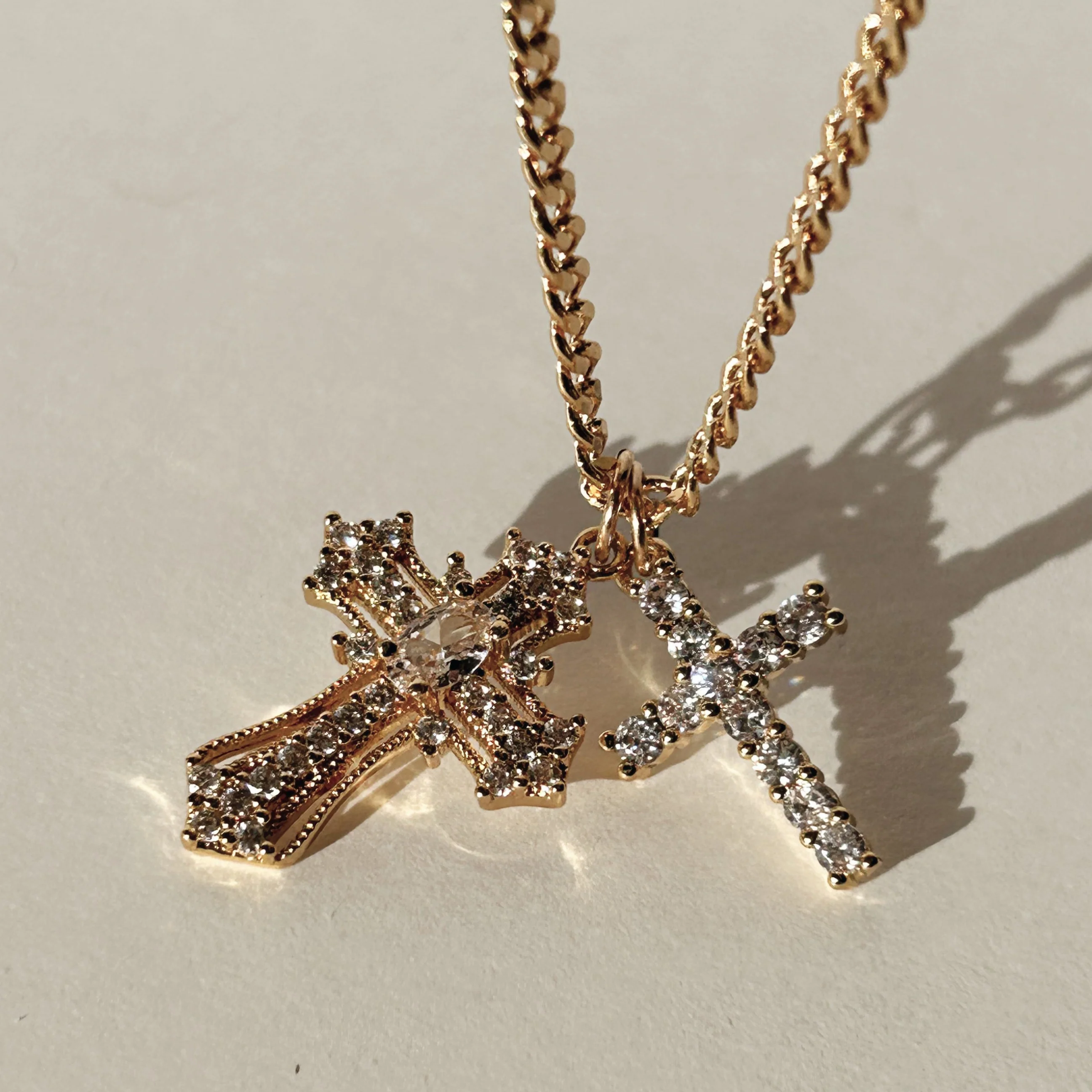 Glory CZ Cross Necklace