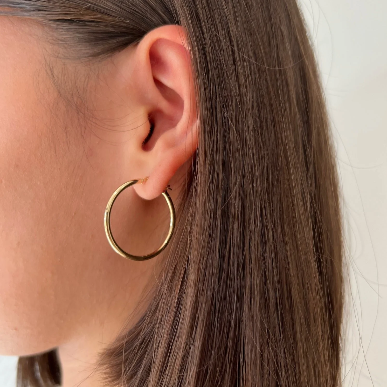 Everyday Solid Gold Hoop Earrings
