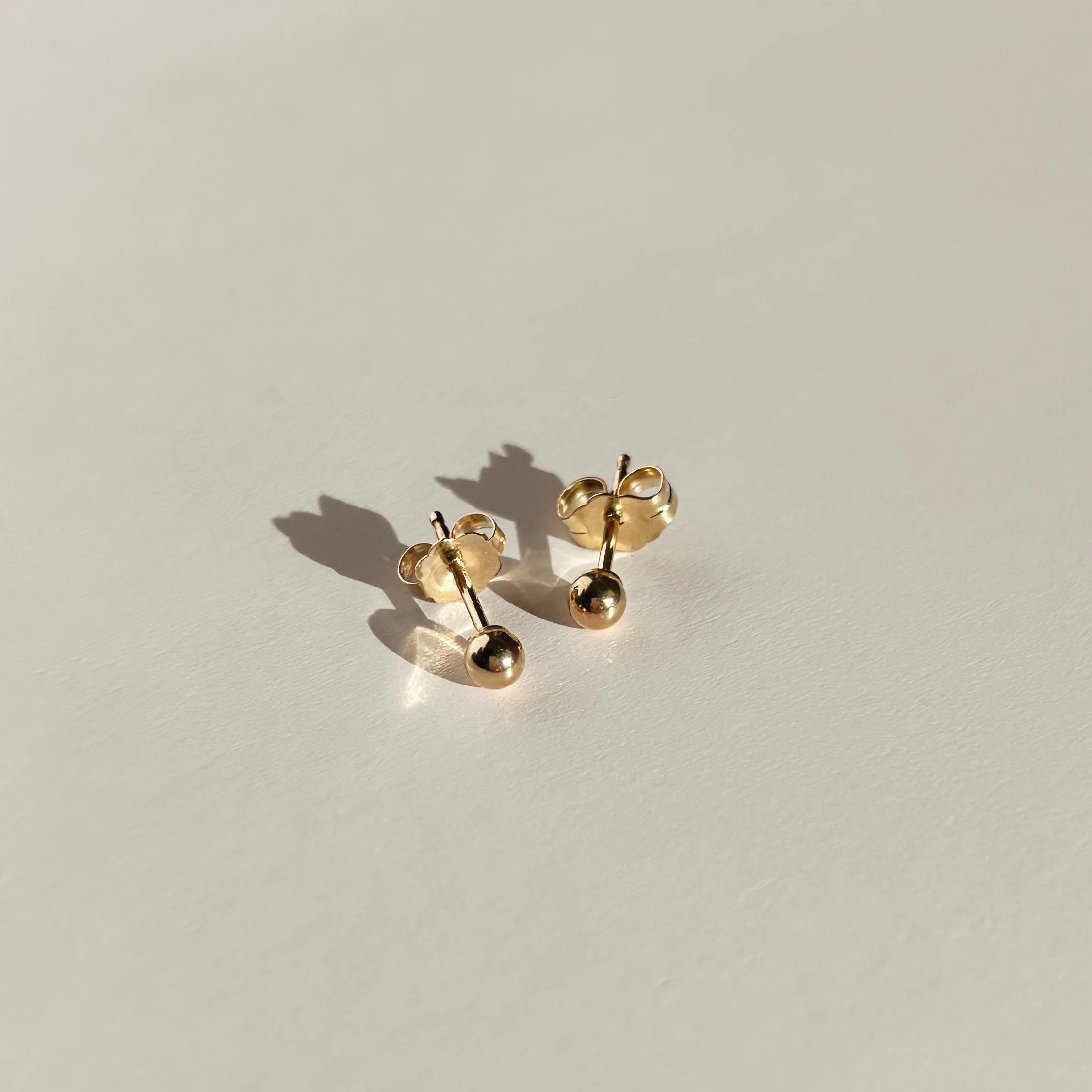 Gold Dot Stud Earrings