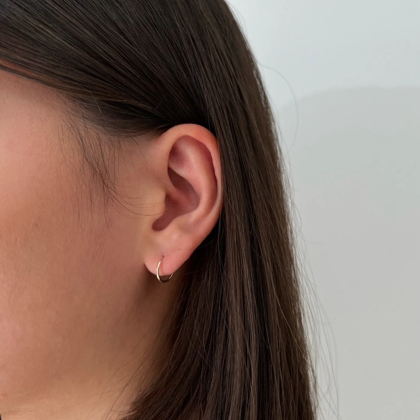 Hooked Solid Gold Hoops