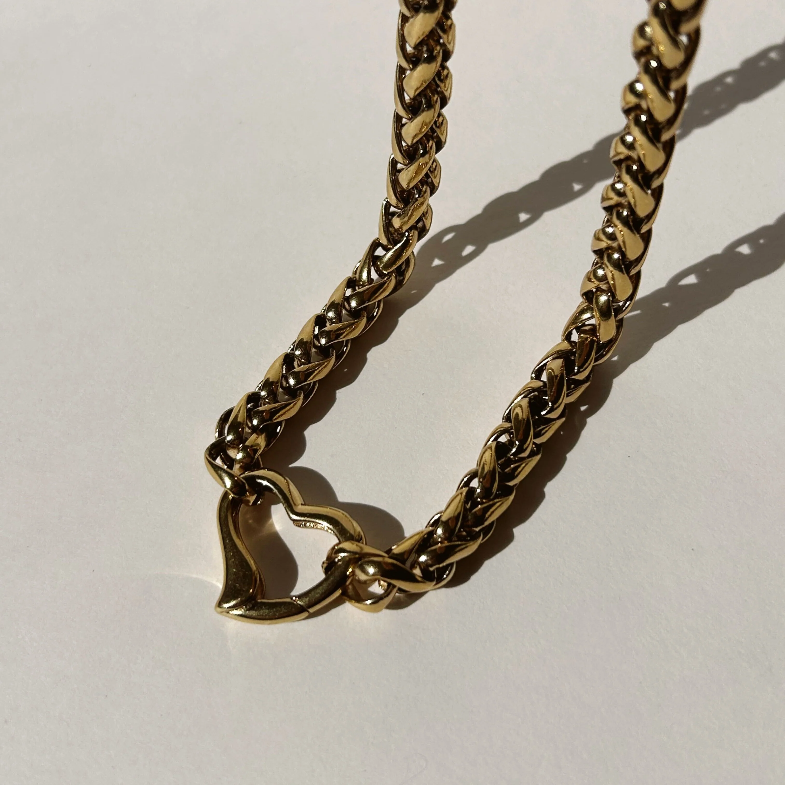 Generational Woven Heart Chain Necklace