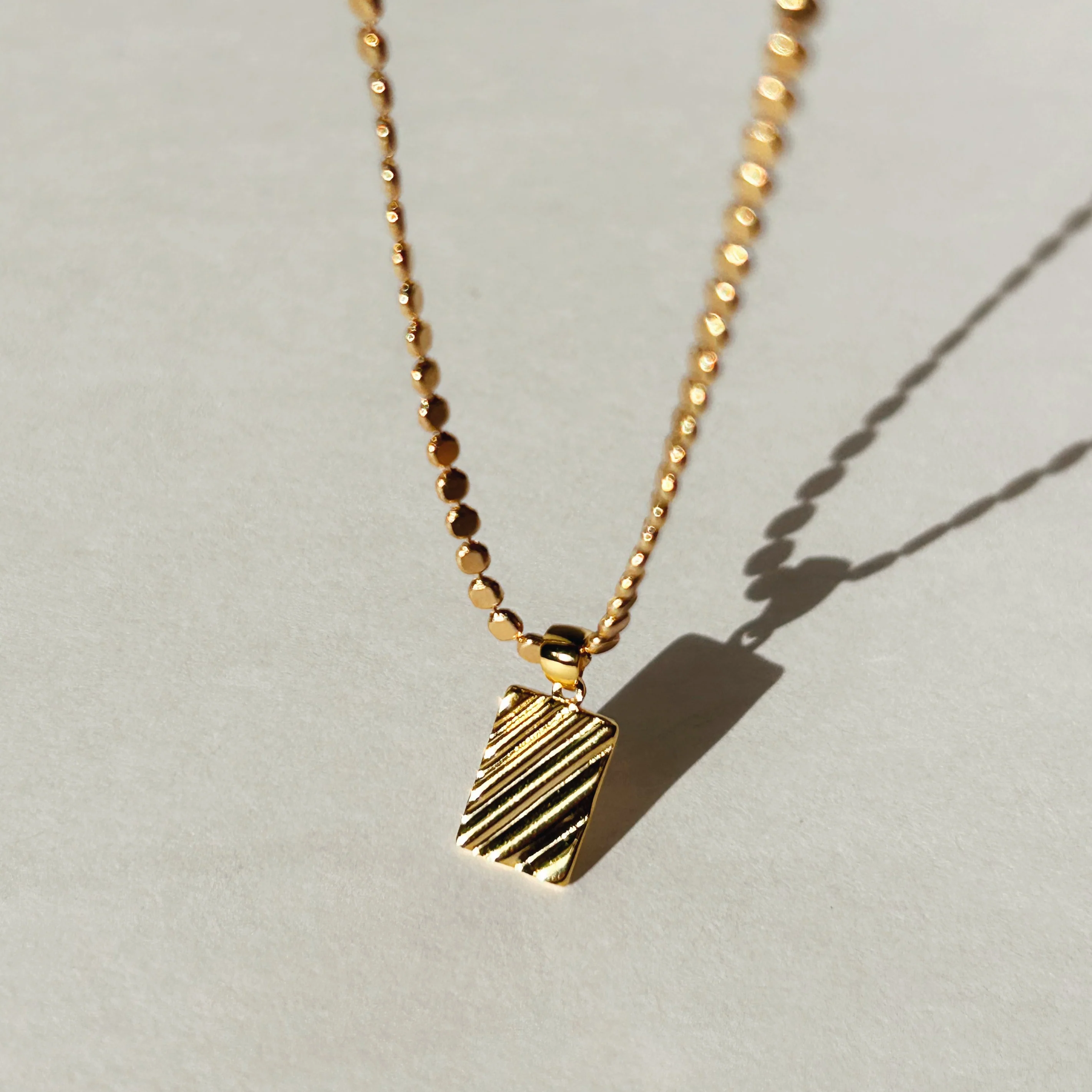 Richie Rectangle Textured Necklace
