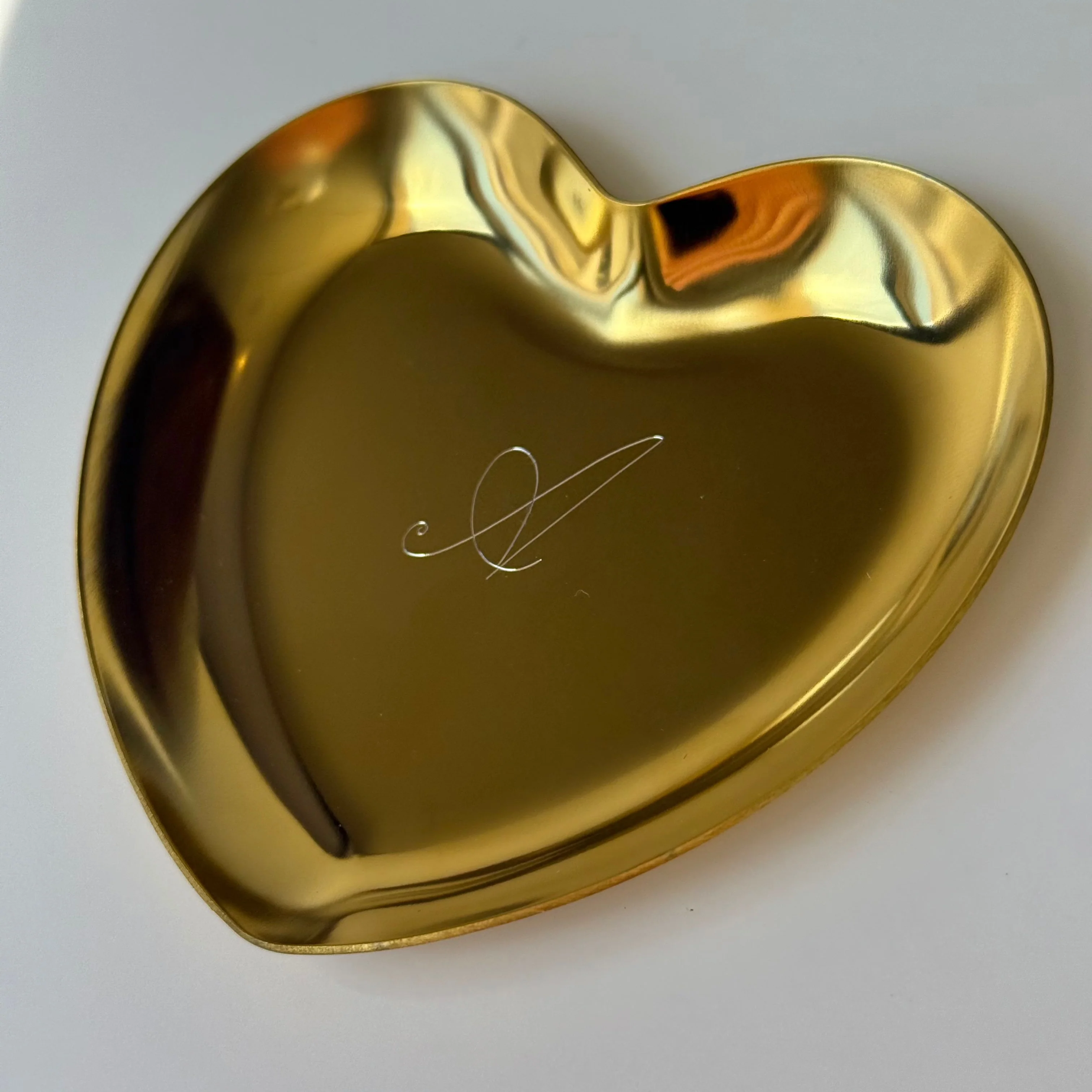 Gold Engraved Jewelry Tray