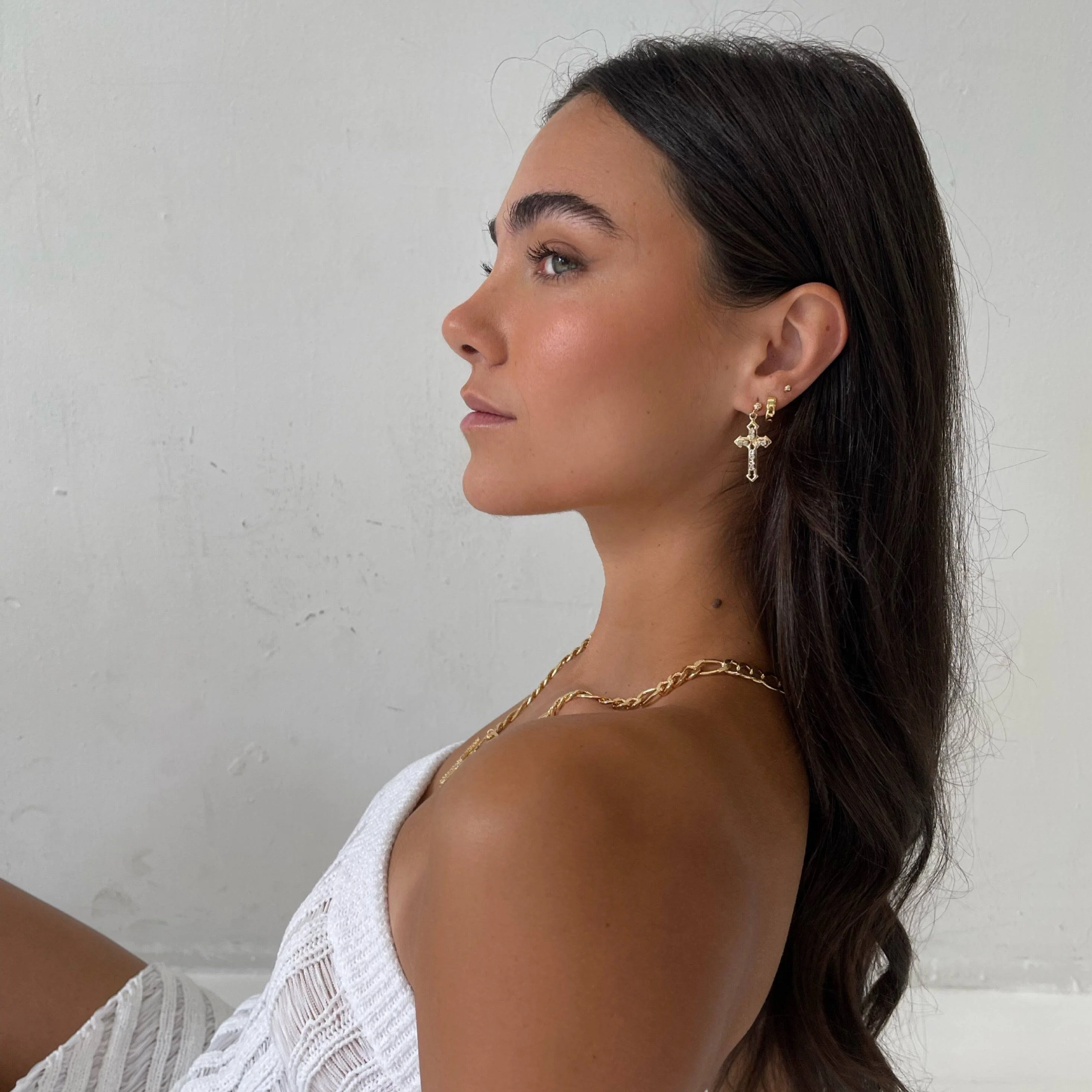 The Chosen One Cross Earrings
