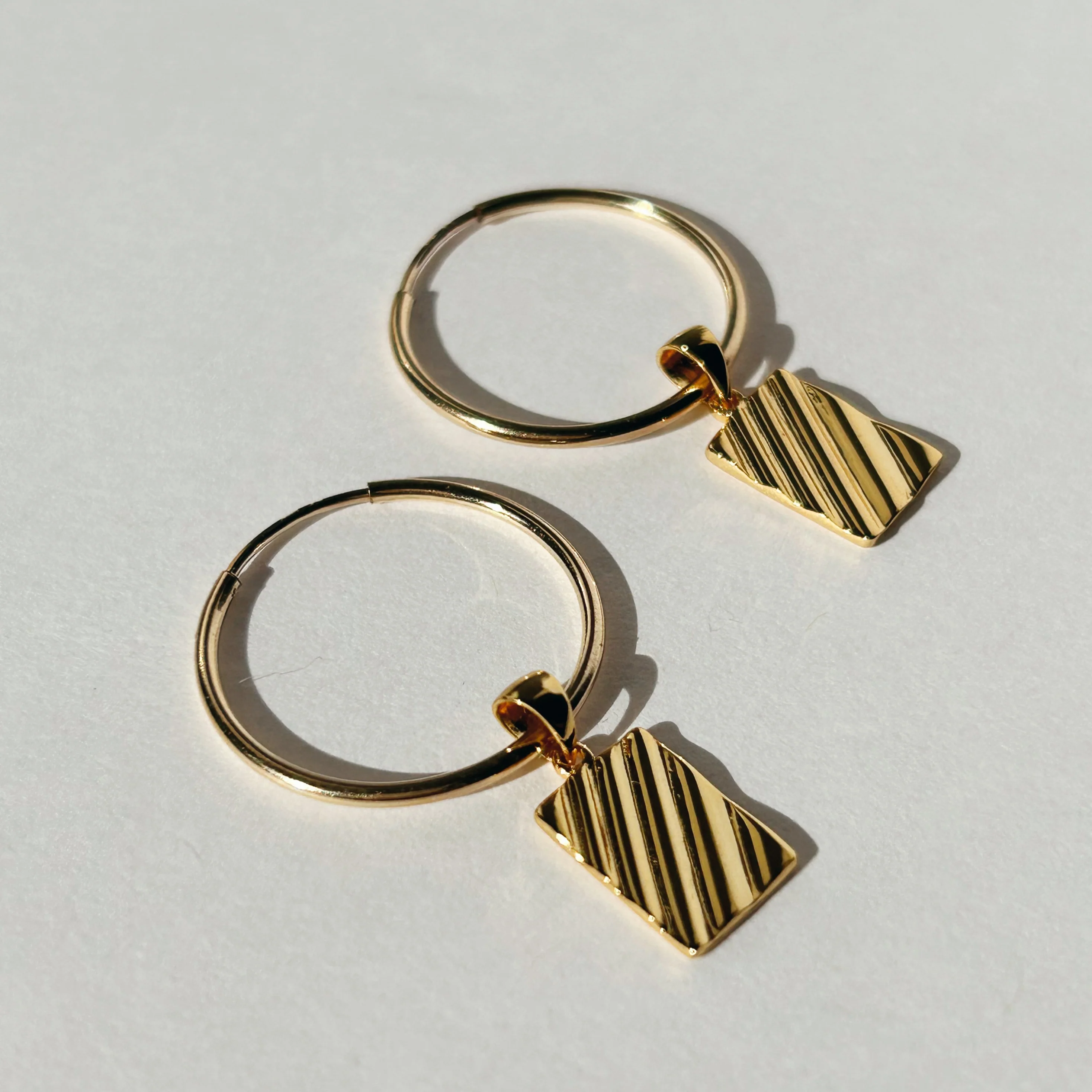 Richie Textured Gold Hoops