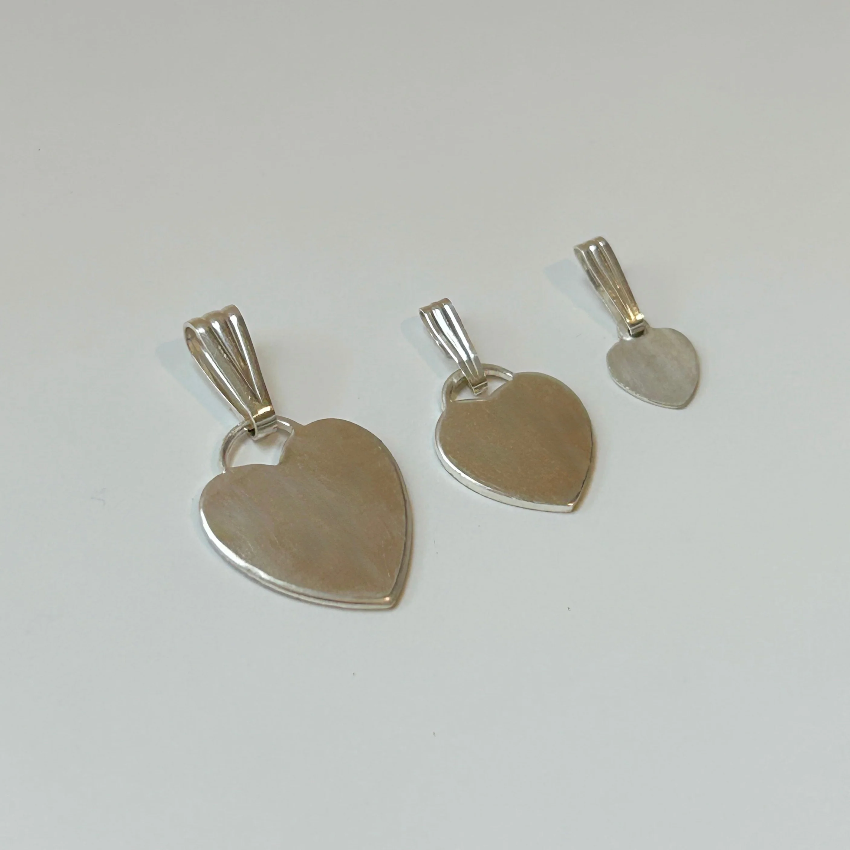 Silver Engraved Heart Necklace