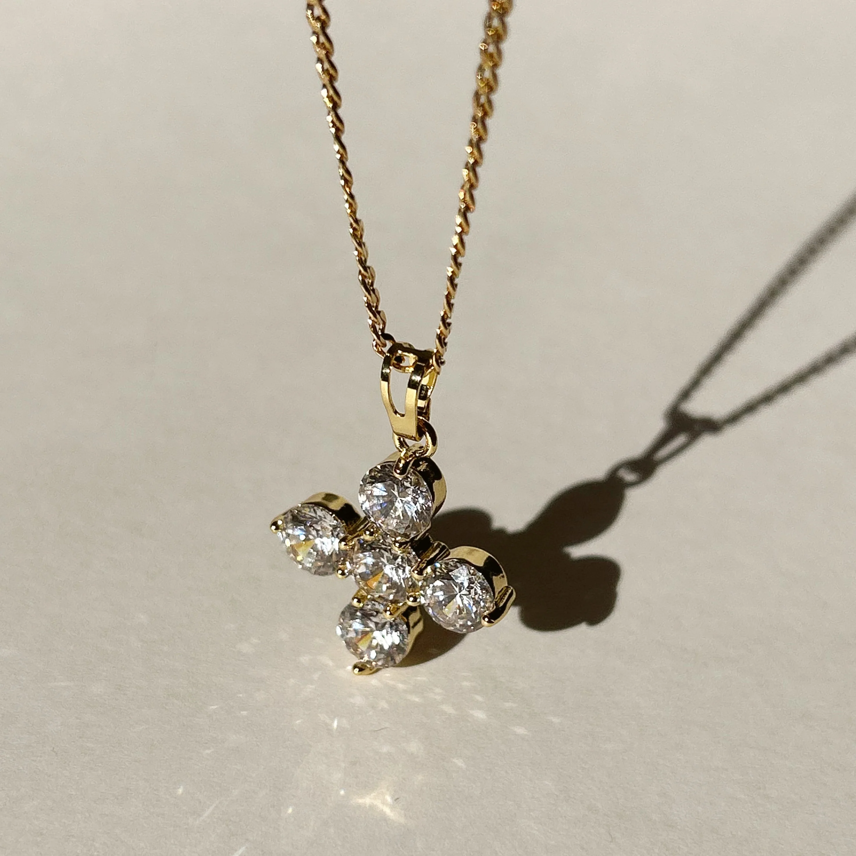 Roman Empire CZ Cross Necklace