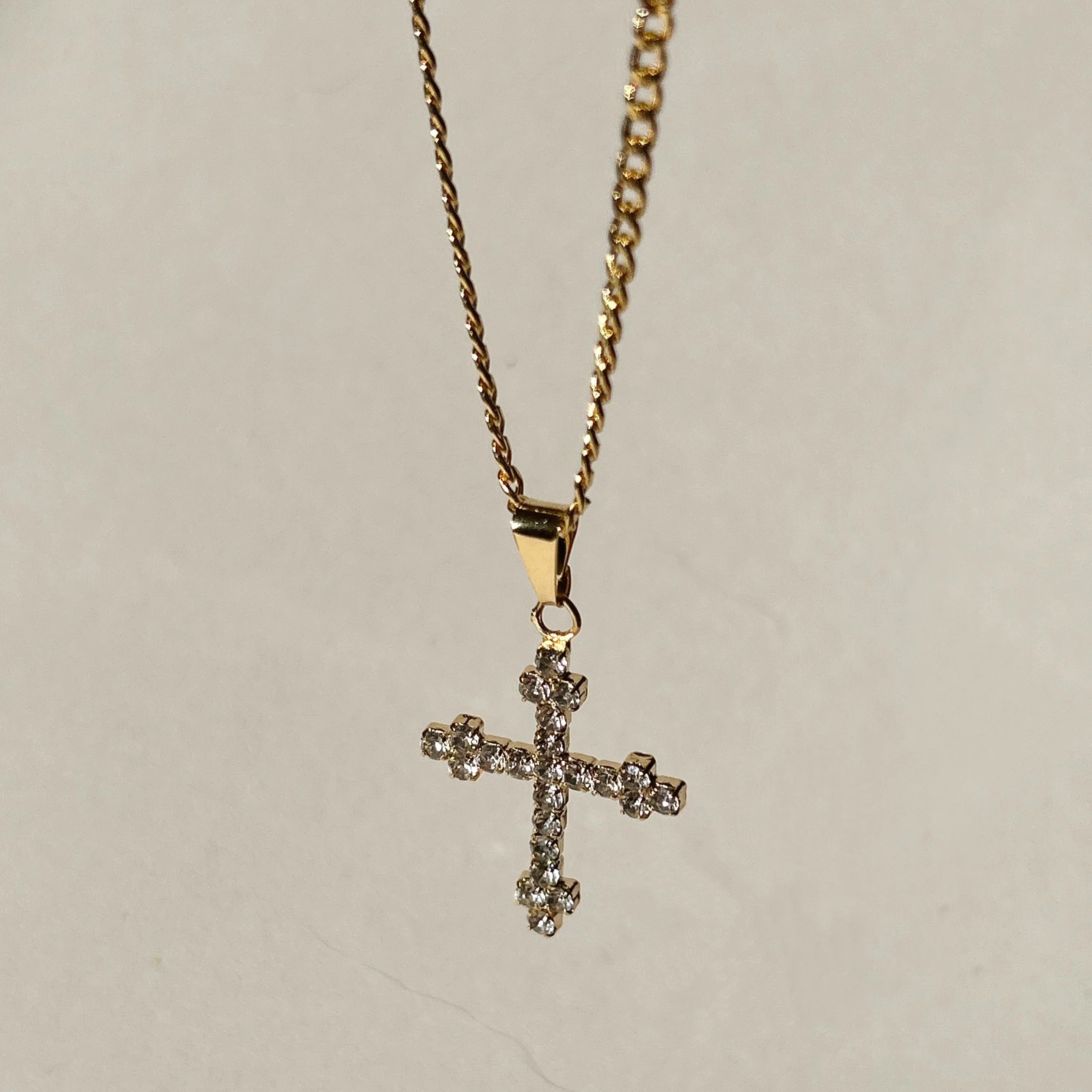 Vatican CZ Cross Necklace