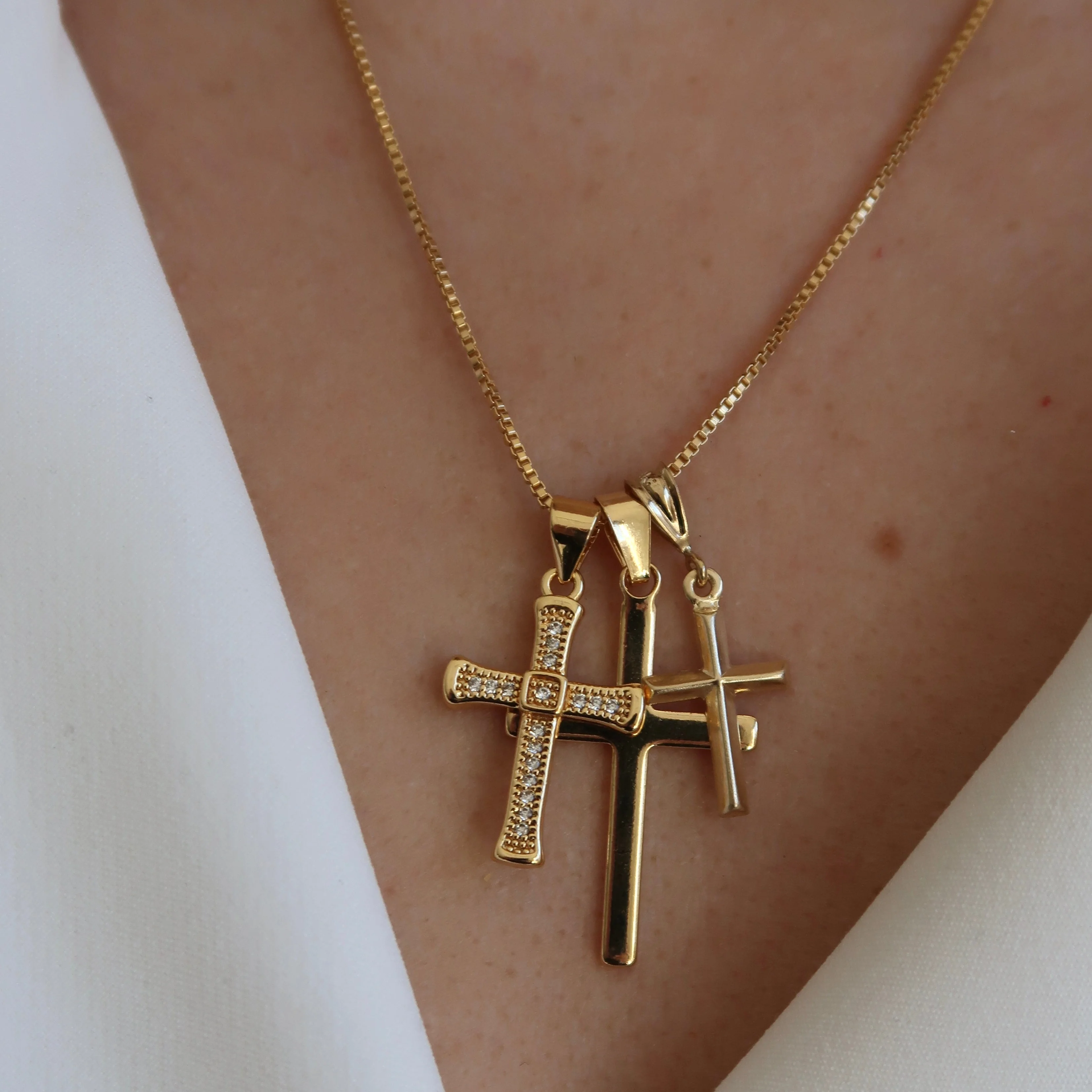 Trinity Cross Necklace