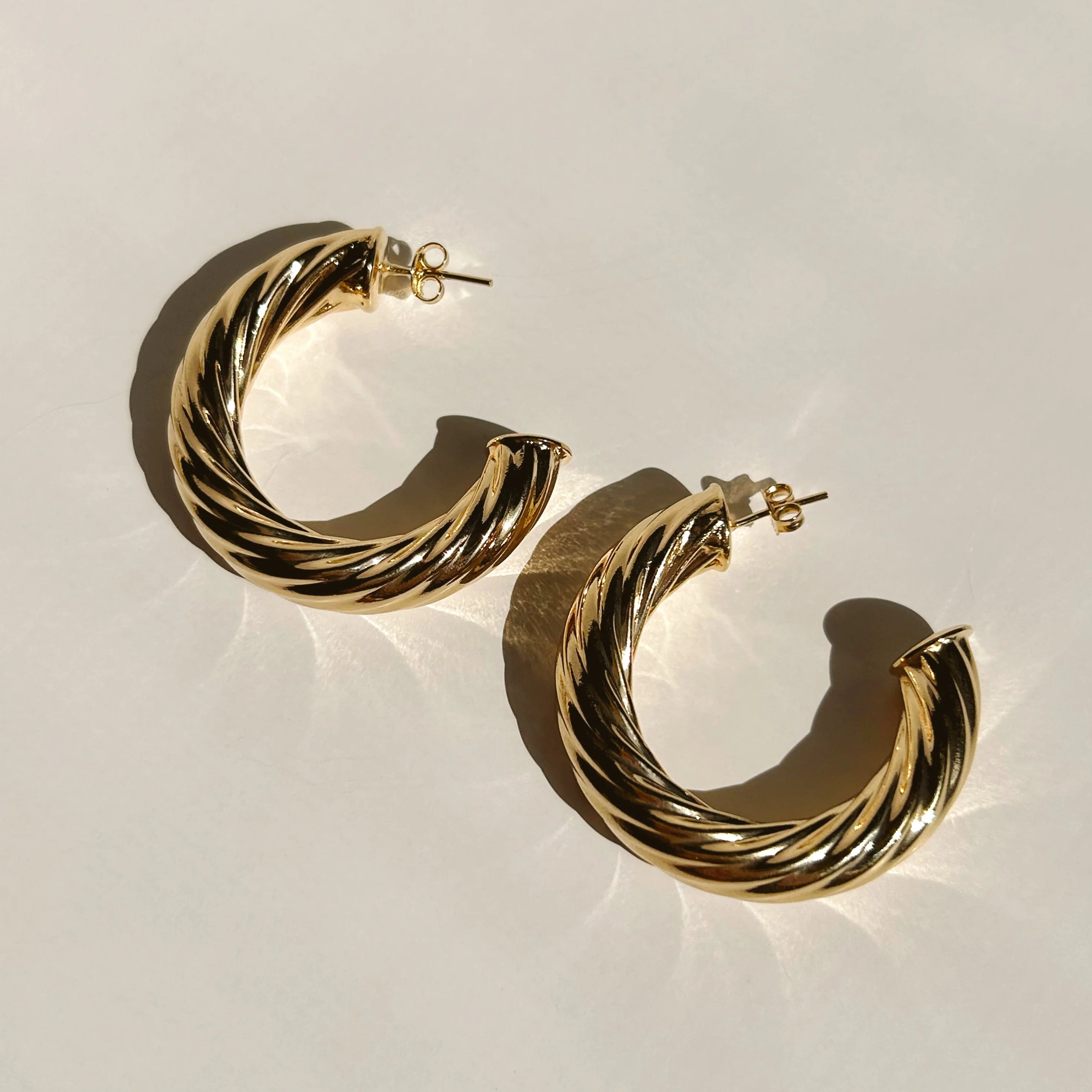 Tramonti Large Textured Hoops