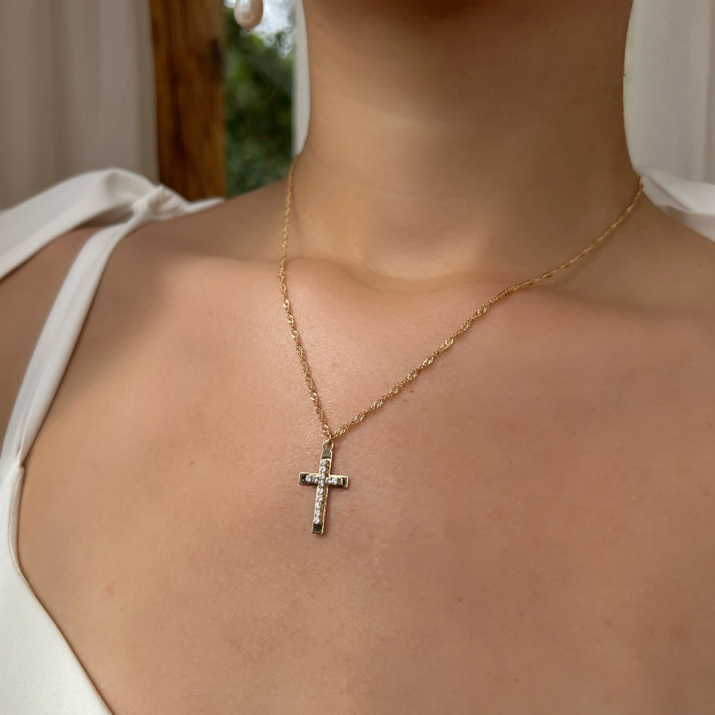 Saving Grace CZ Cross Necklace