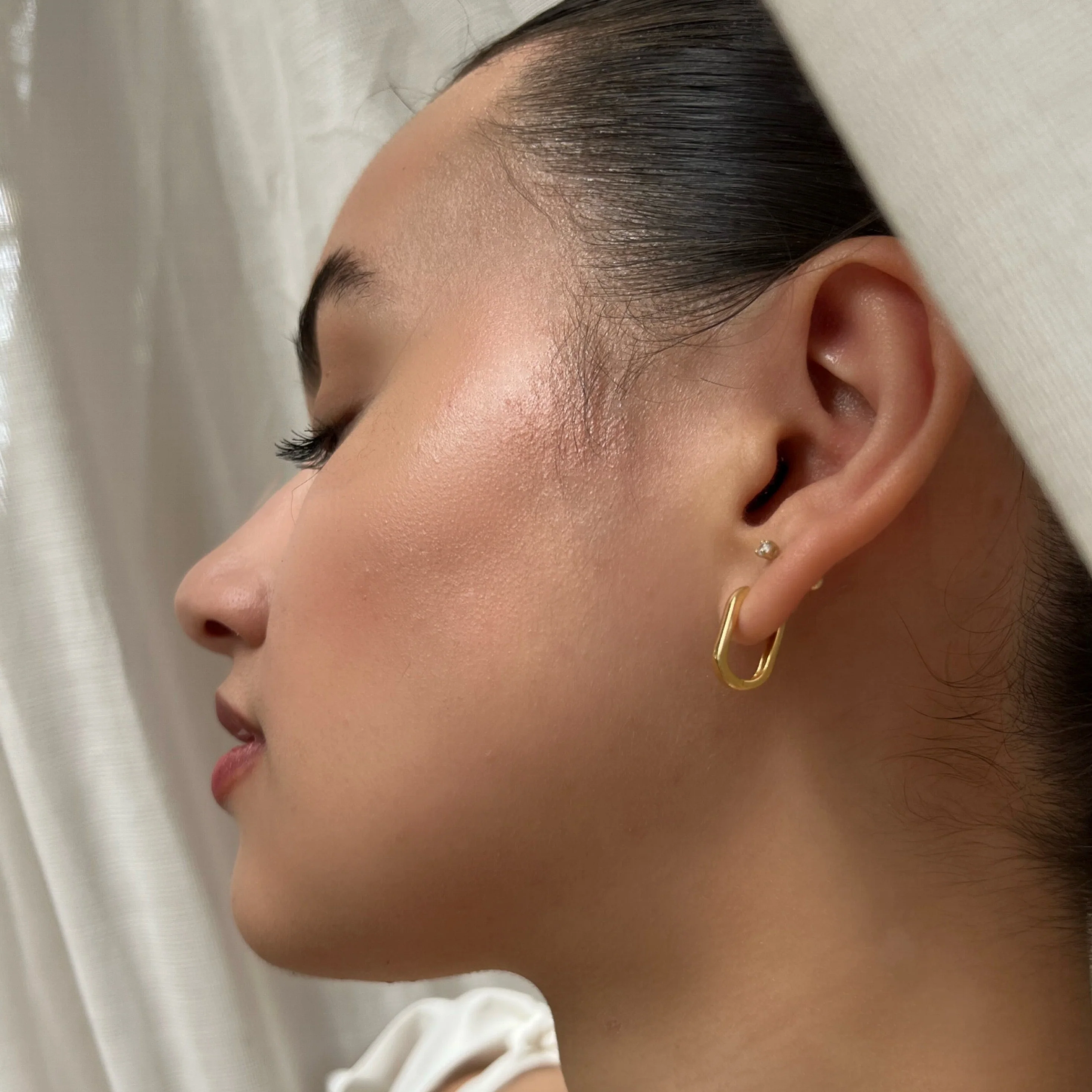 Jade Hoop Earrings