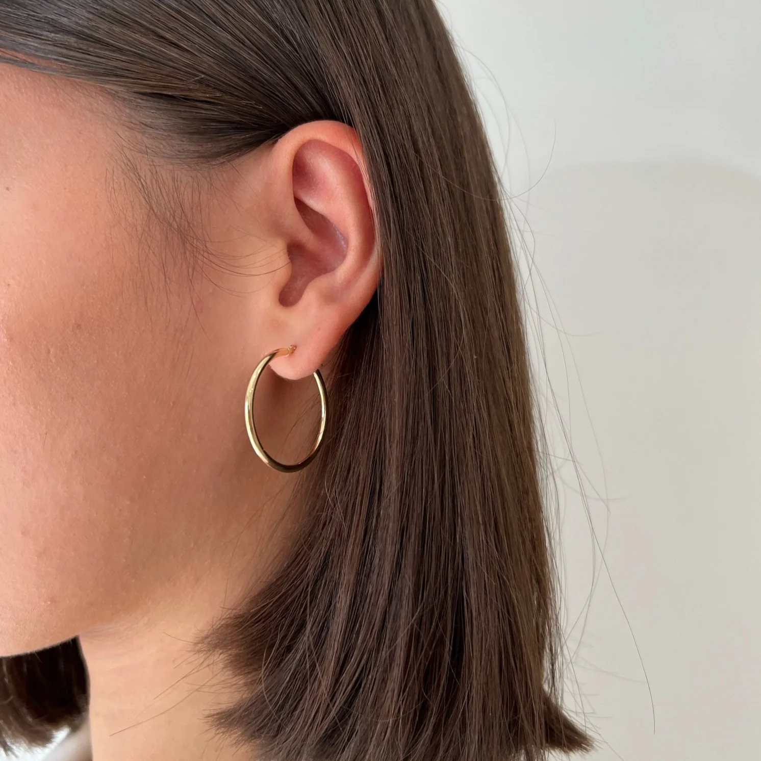 Everyday Solid Gold Hoop Earrings