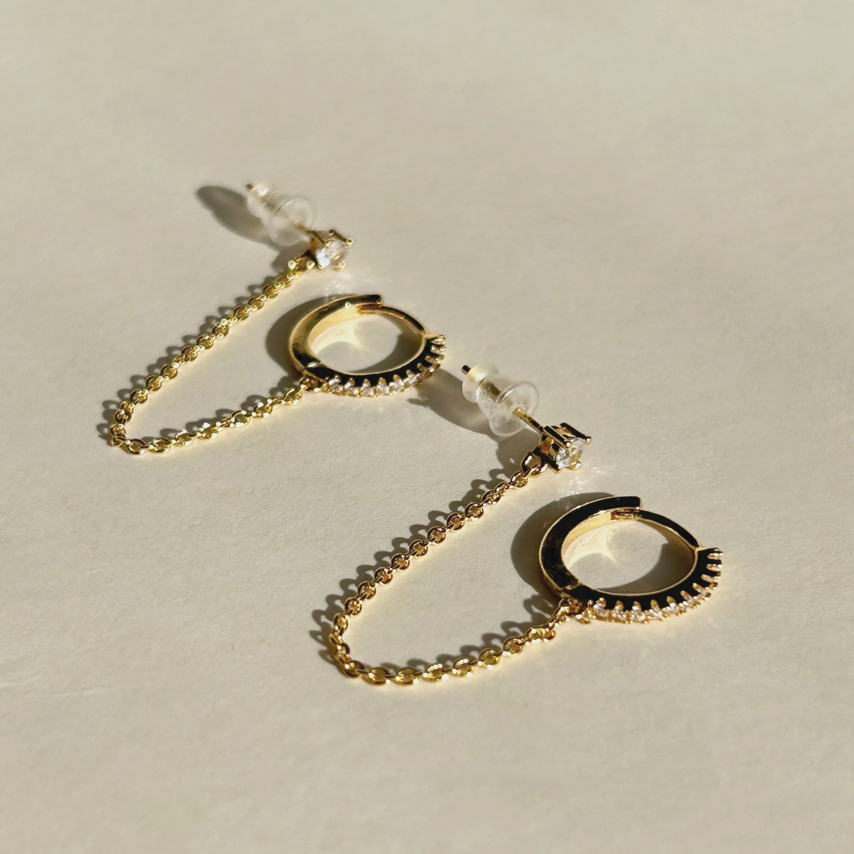 Emery CZ Chain Earrings
