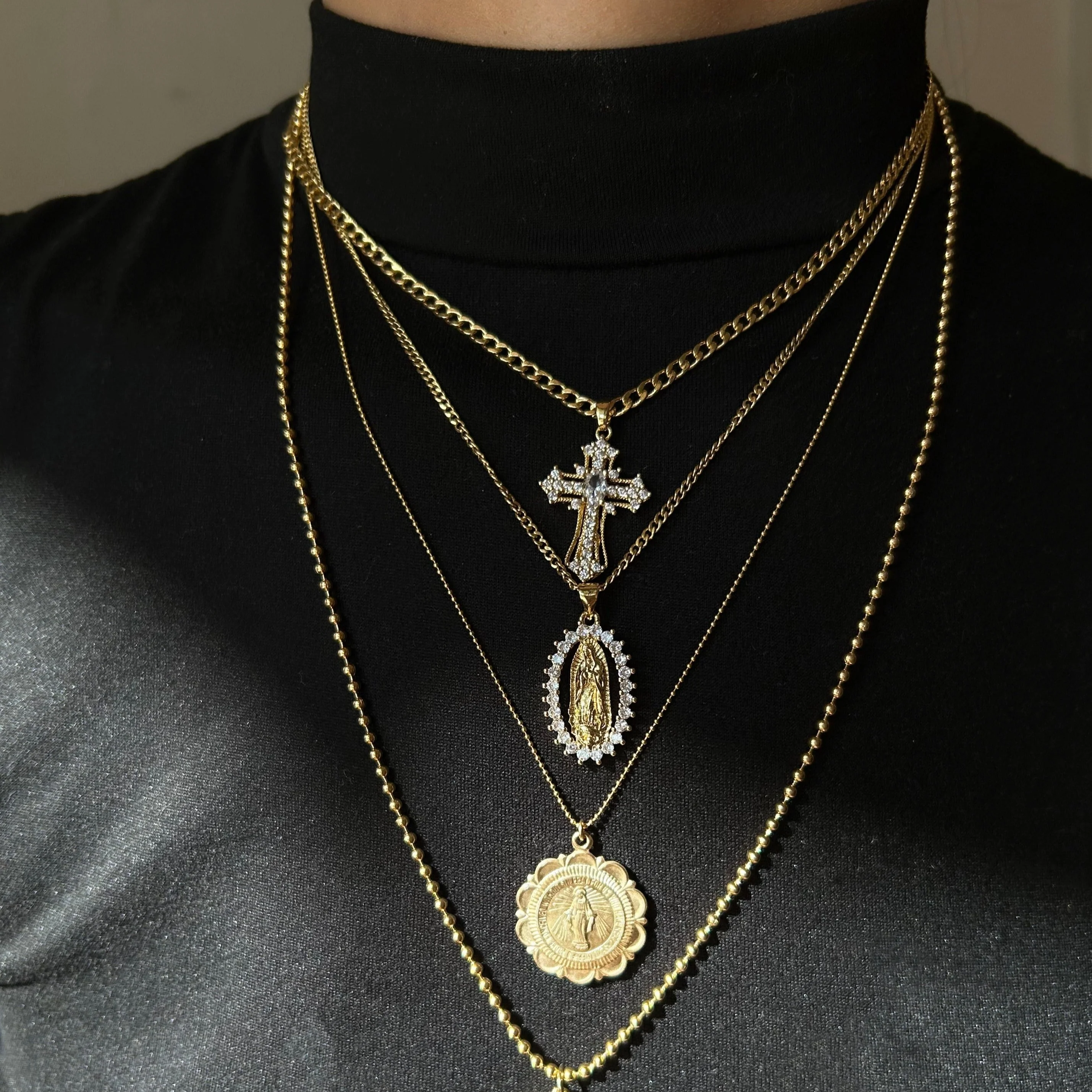 Our Lady Virgin Mary Coin Necklace