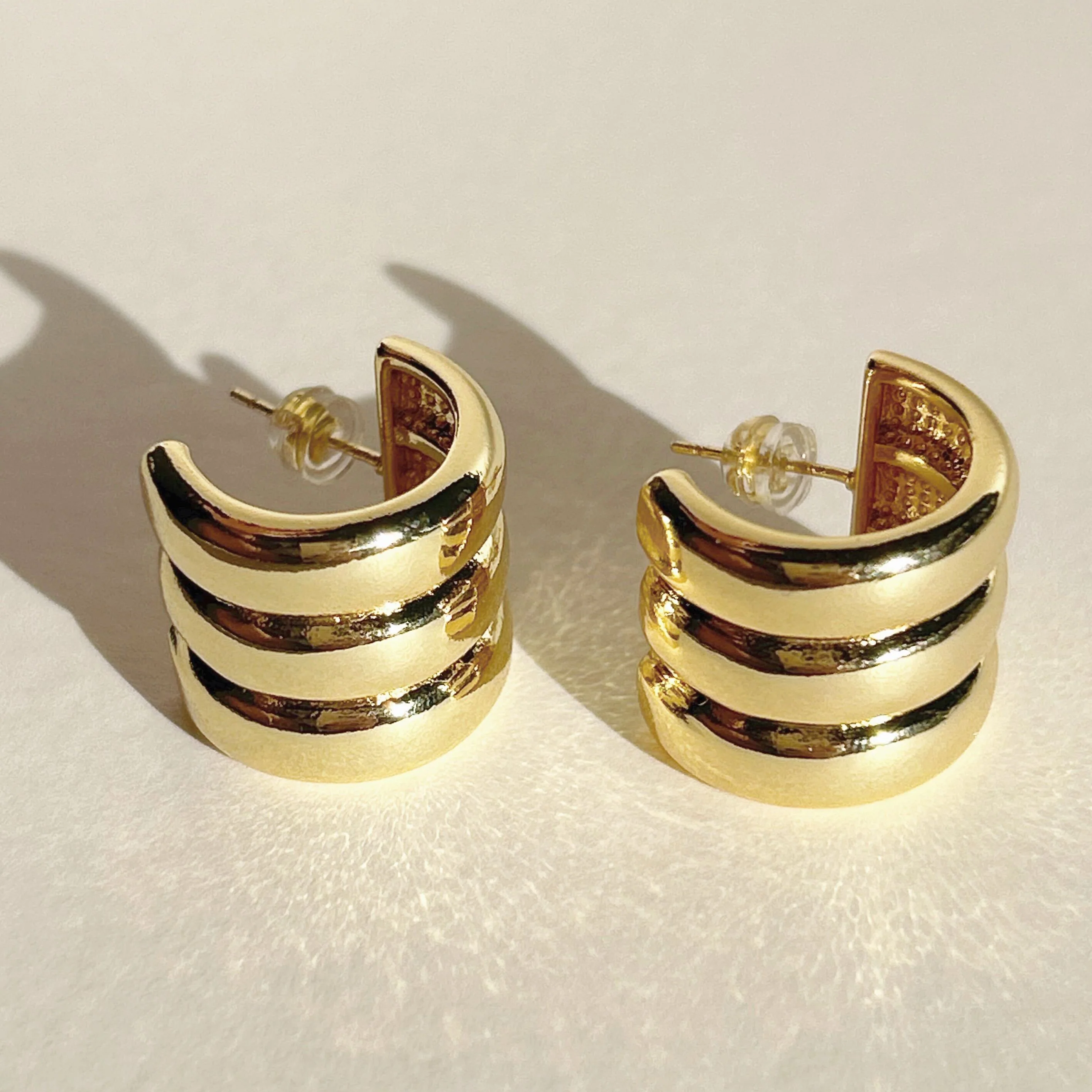 Rosemary Triple Band Earrings
