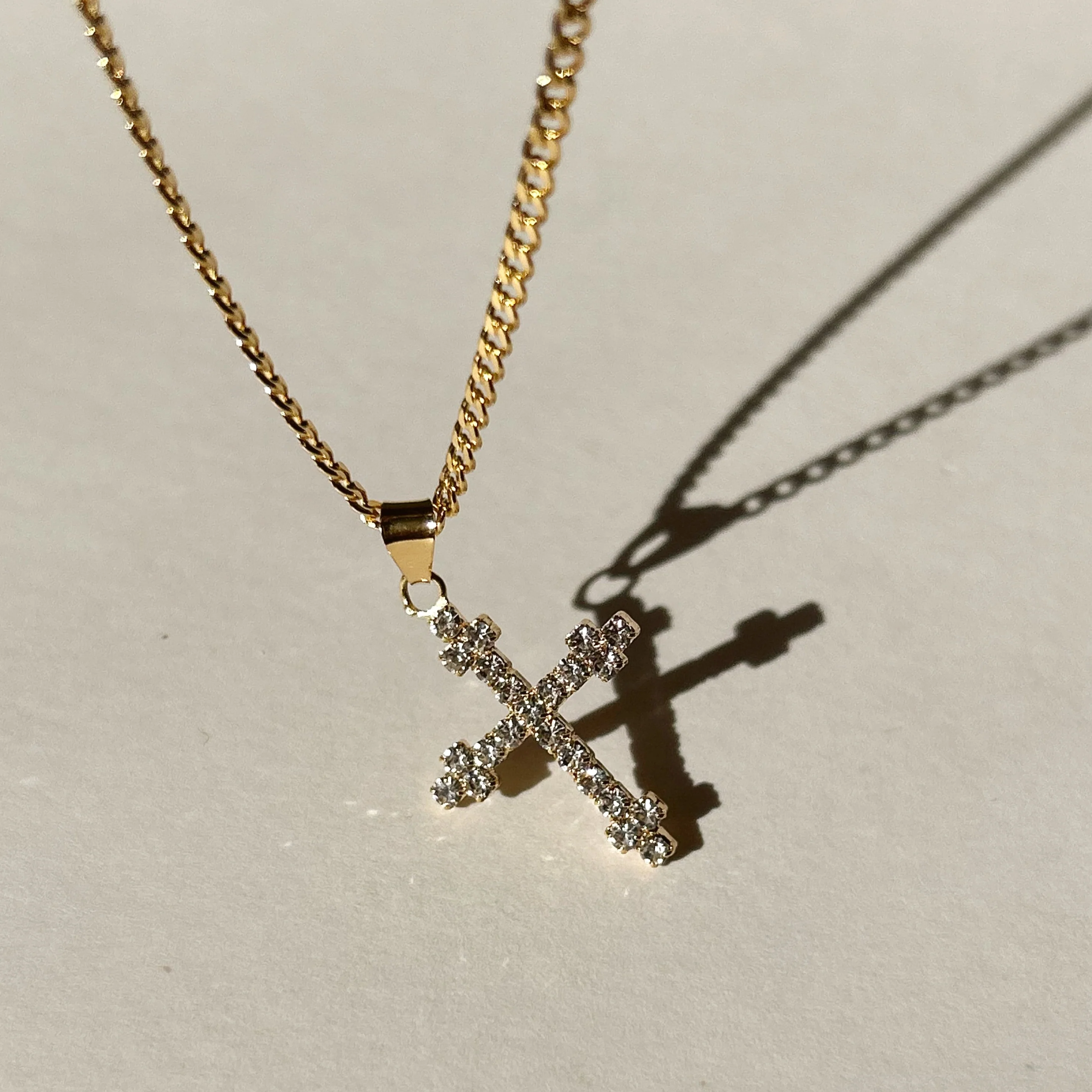 Vatican CZ Cross Necklace