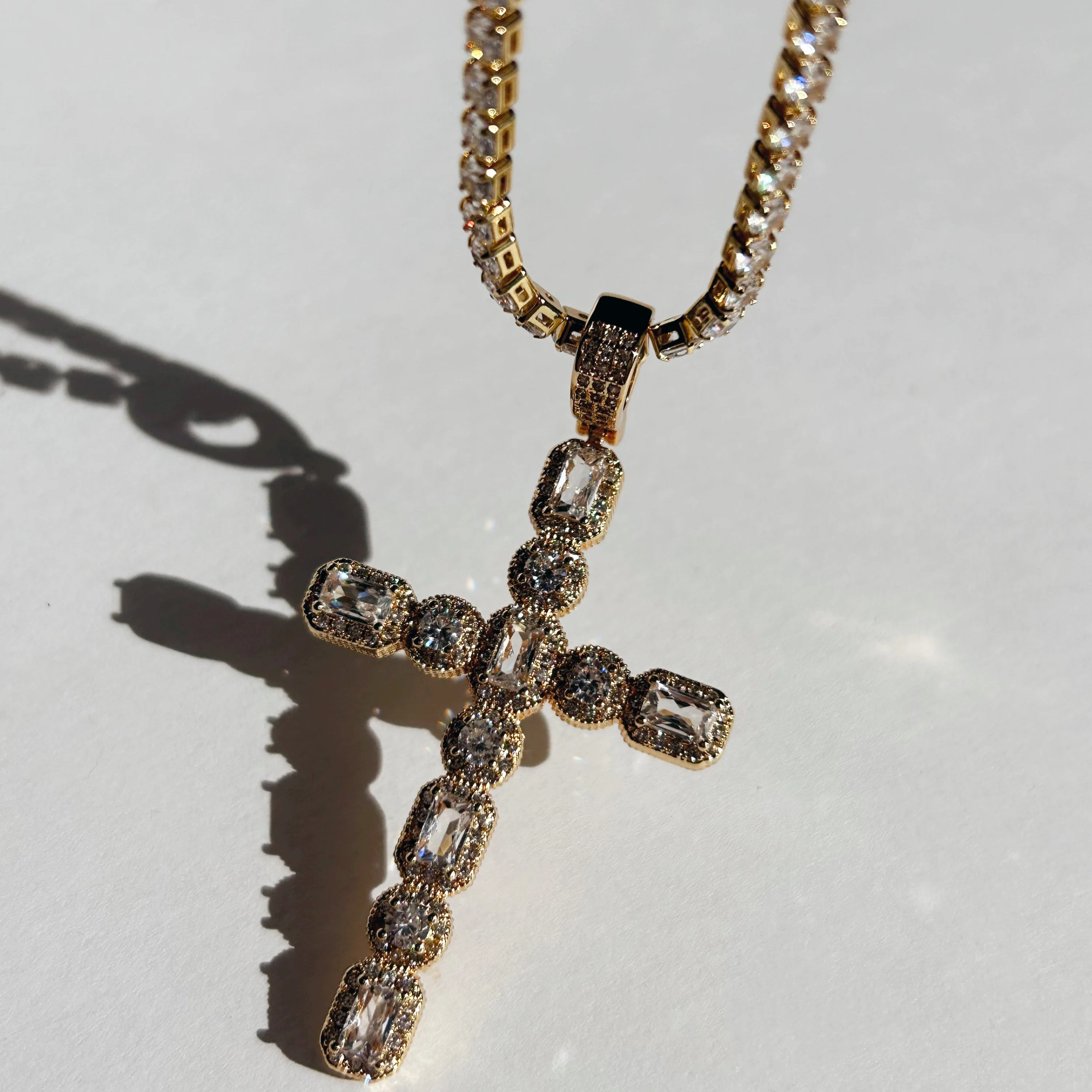 Hope CZ Cross Necklace