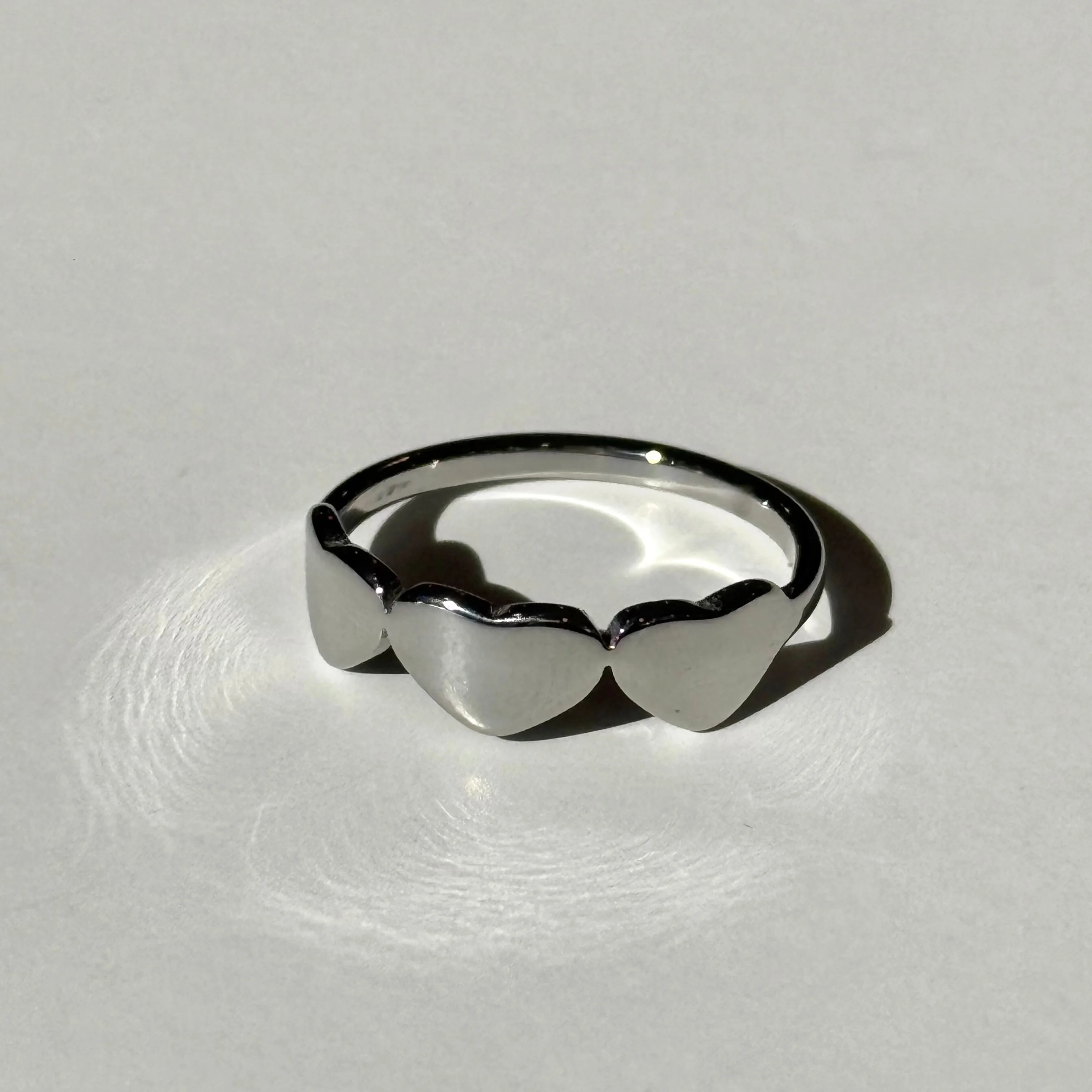 Silver Triple Heart Ring