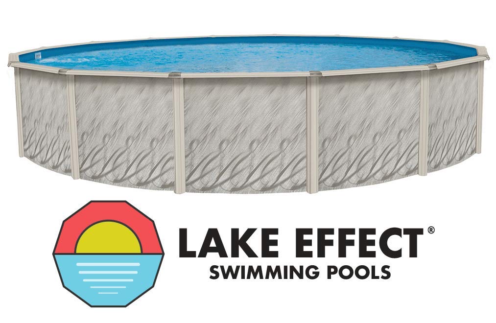 【Sports&Outdoors】12' Round Above Ground Swimming Pool Complete Bundle Kit, Boulder Swirl Pattern
