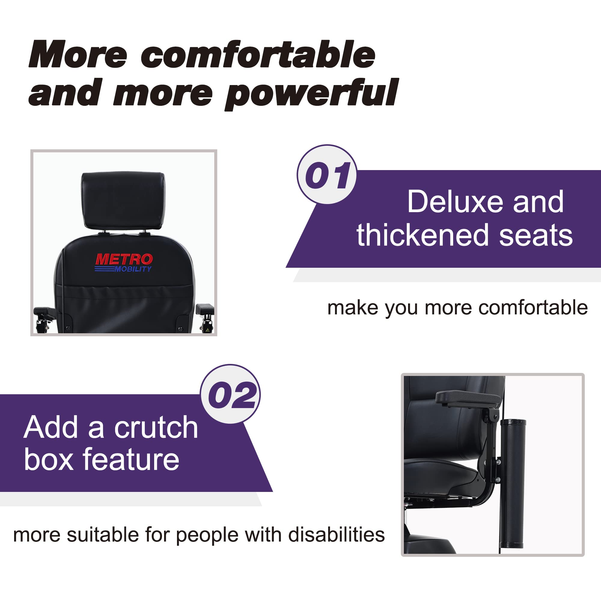 【Sports&Outdoors】Electric Mobility Scooter for Adults Wheelchair Device for Travel, Elderly