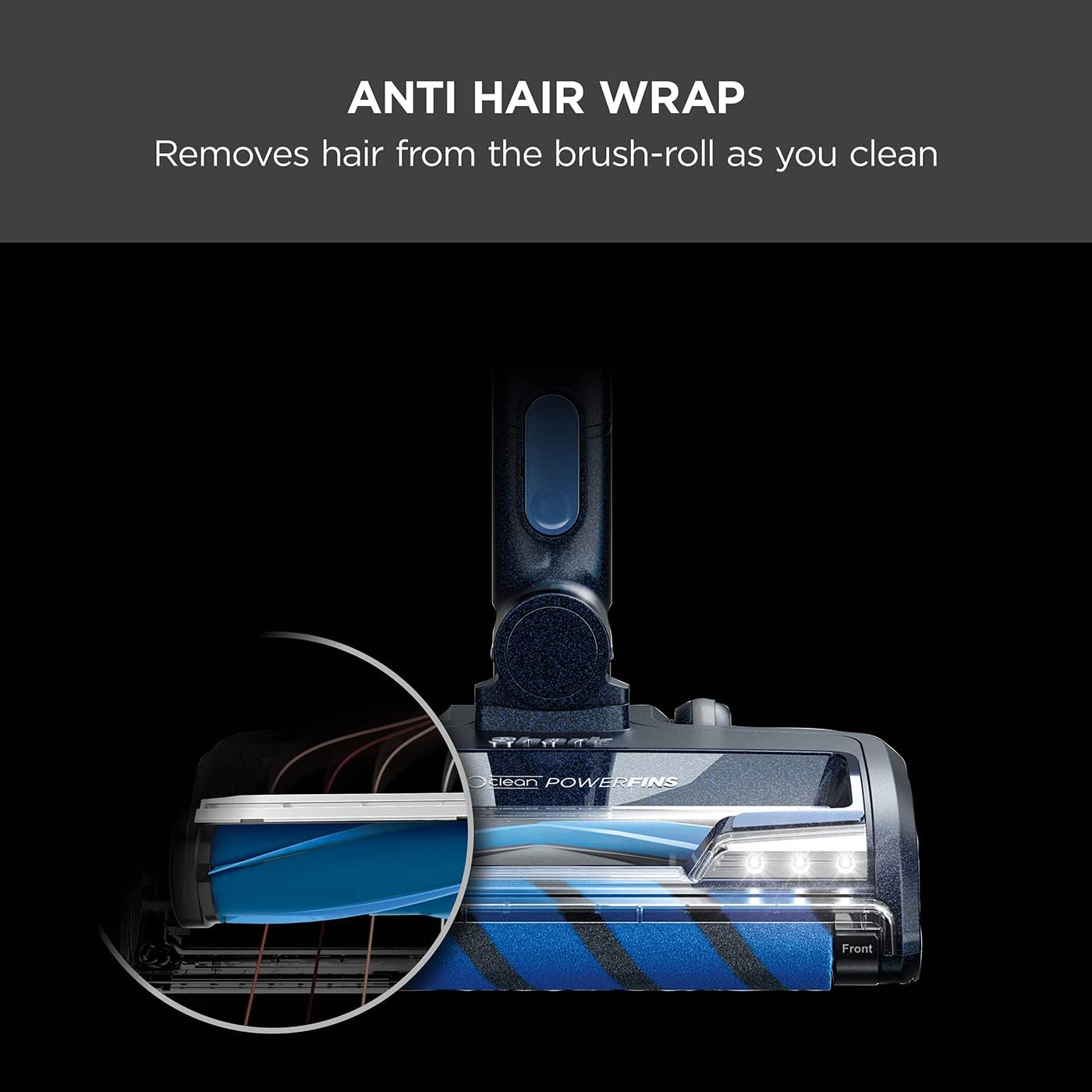 Shark Cordless Stick Vacuum Cleaner with Anti Hair Wrap, 120 Minute Run Time (2 Batteries), Flexible DuoClean Vacuum Cleaner with Motorised Pet, Multi-Surface & Crevice Tools, Black & Blue. IZ320UKT