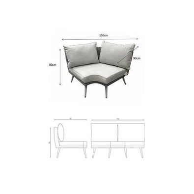 Weave Garden Furniture Danielle Grey Rattan U Shaped Corner Sofa Dining Set with FireDrinks Pit.