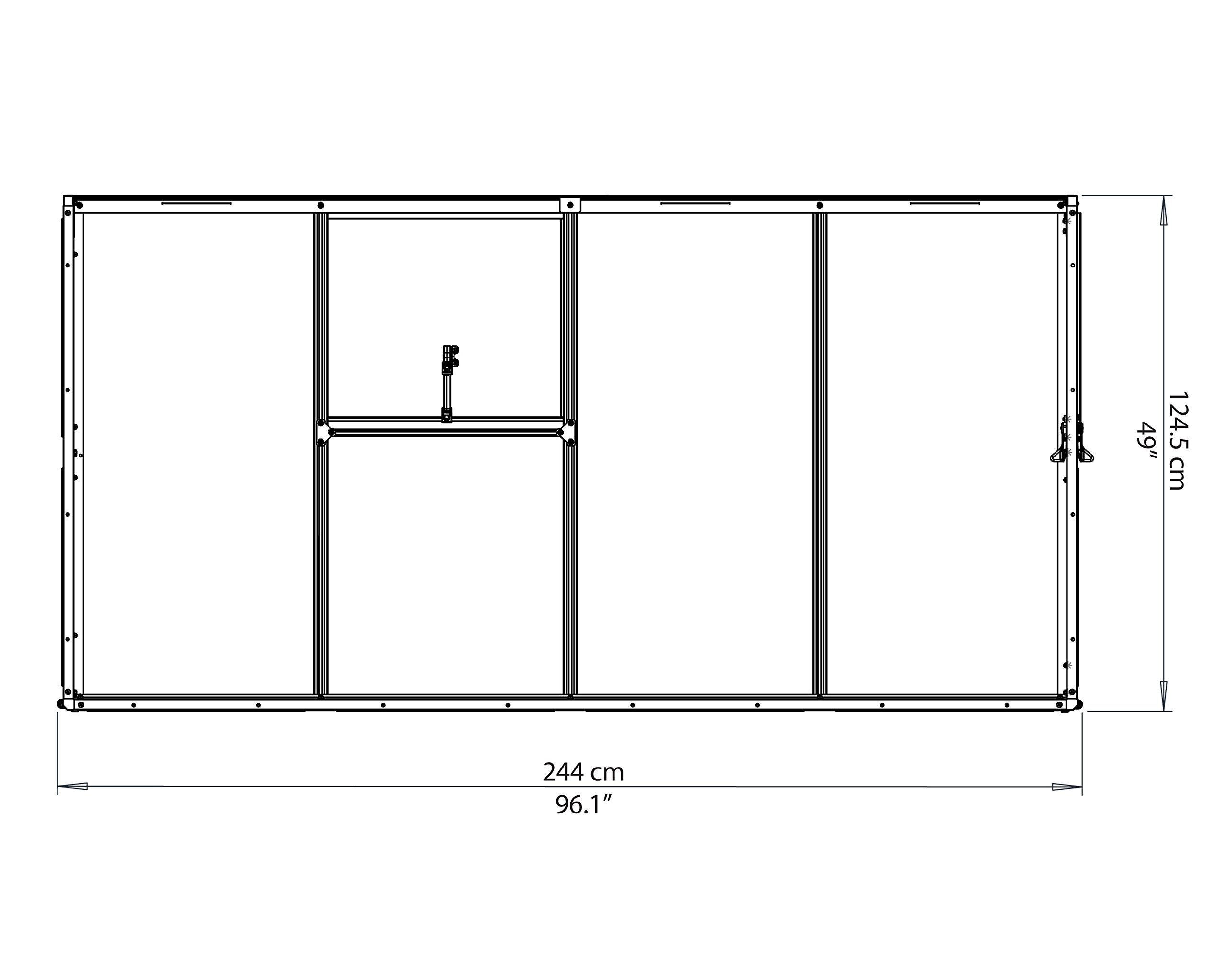 【Home&Garden】Canopia Hybrid Lean-to Greenhouse - 4' x 8' - Silver