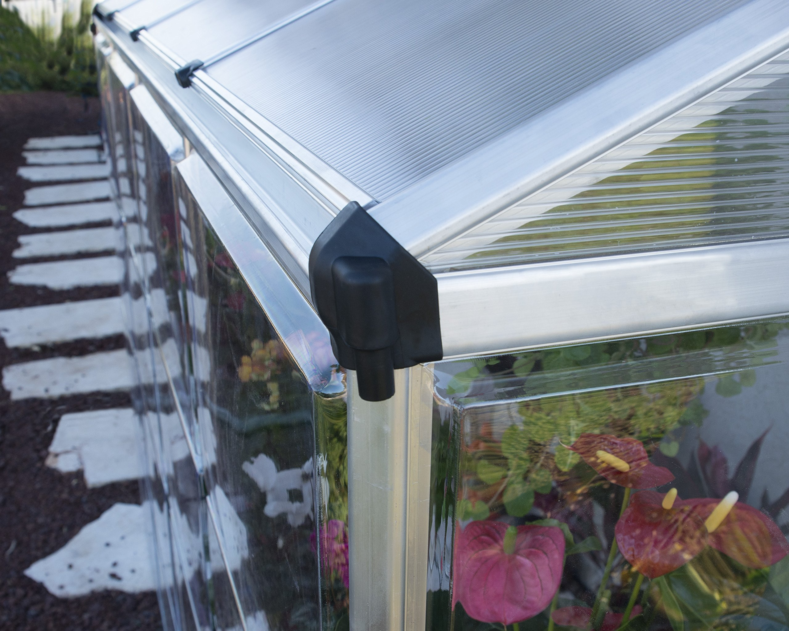 【Home&Garden】Canopia Hybrid Lean-to Greenhouse - 4' x 8' - Silver
