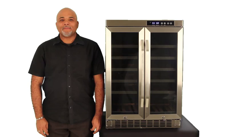 【Appliances】EdgeStar 36 Bottle Built-In Dual Zone French Door Wine Cooler
