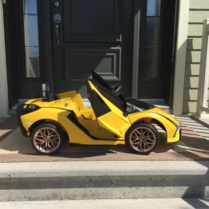 【Baby&Kids】Lamborghini Sian Ride On Car 12V Kids Electric Motorized Vehicle With Led Lights, Remote Control & Scissor Doors
