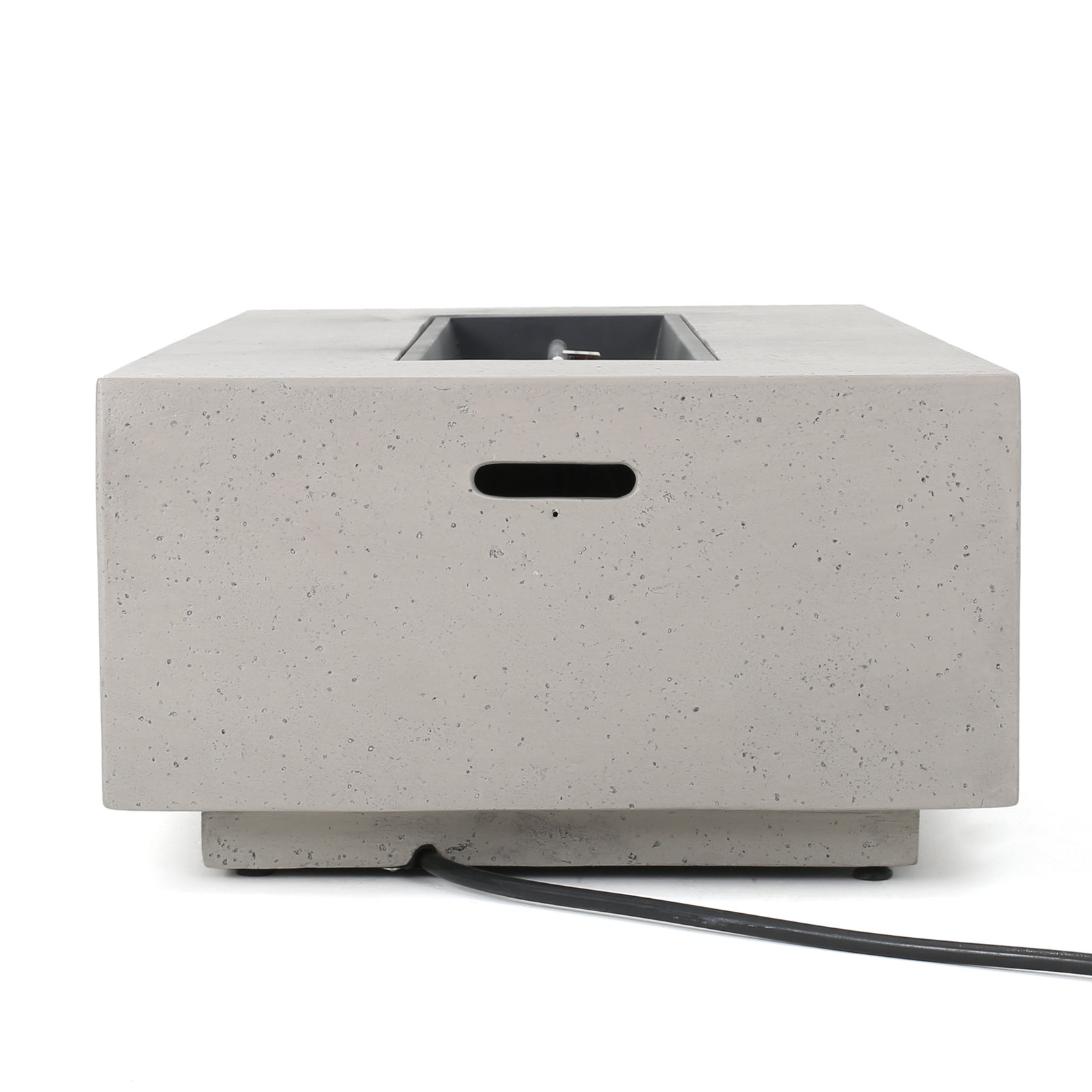【Sports&Outdoors】Belle 15'' H x 56'' W Concrete Propane Outdoor Fire Pit Table