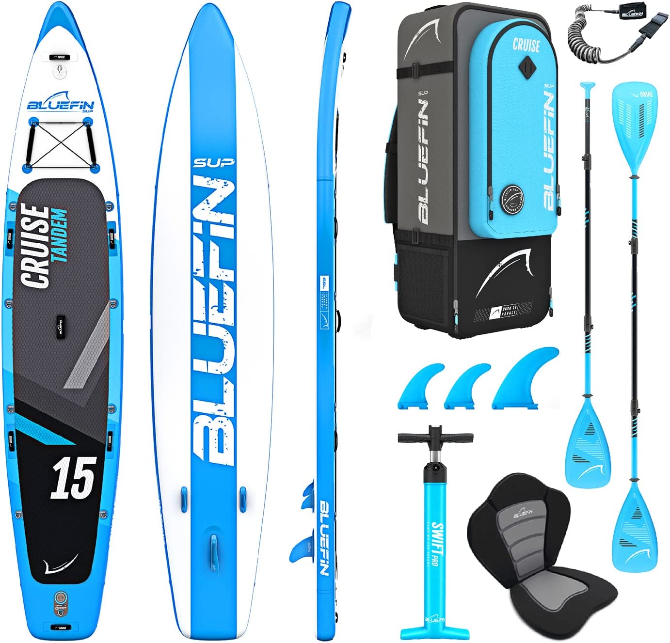 【Sports&Outdoors】【BS】Inflatable Stand Up Paddle Board  Kayak Conversion Kit  10'8, 12', 15'