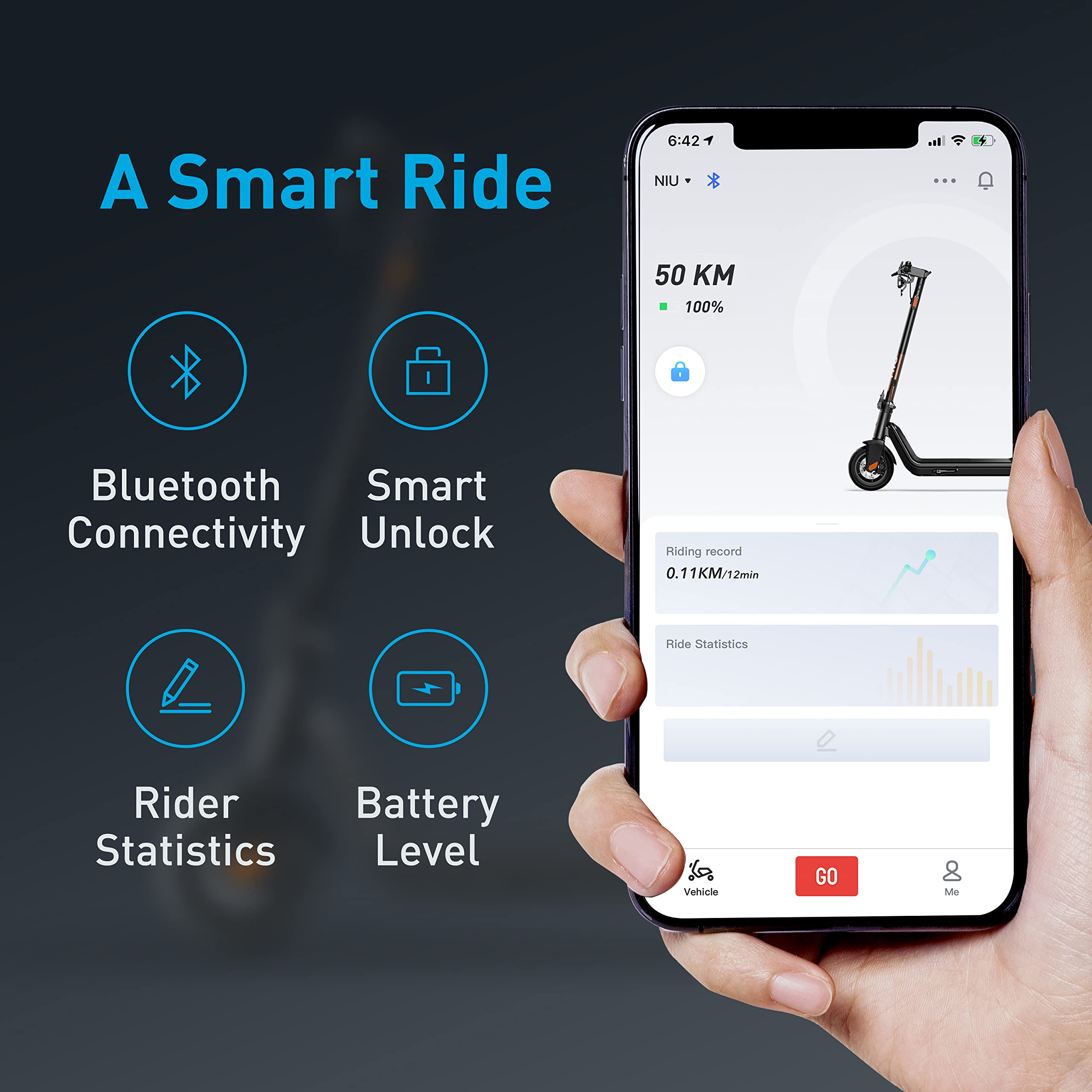 【Sports&Outdoors】NIU Electric Scooter for Adults - Kqi3 Pro Version