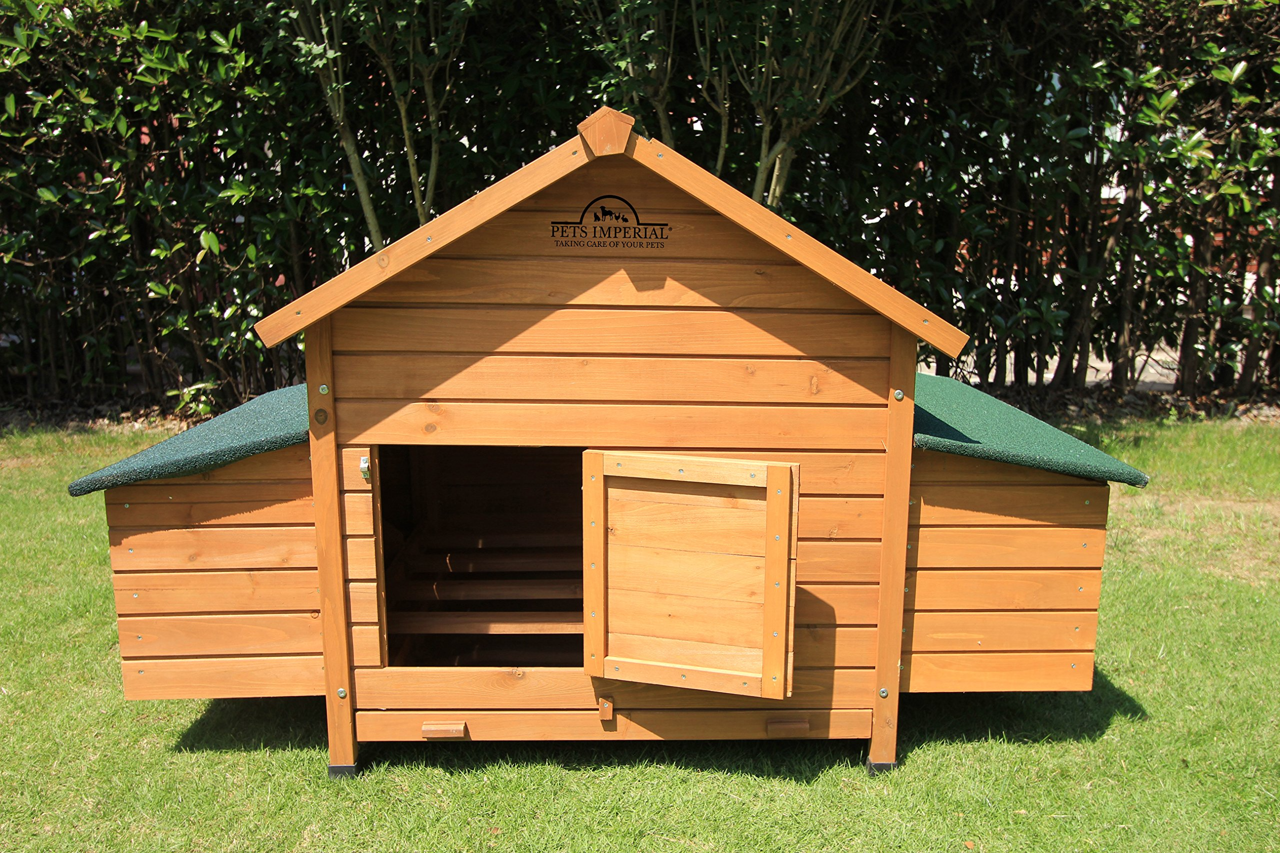 【Home&Garden】Double Savoy Large Chicken Coop with 2 Nest Boxes Suitable Up to 10 Small Birds