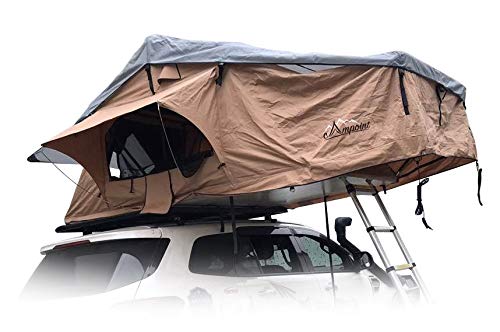 【Sports&Outdoors】2-3 Person Sunroof Rooftop Tent with Skyline Rainfly and Ladder
