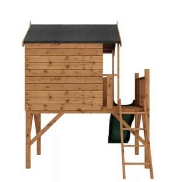 【Sports&Outdoors】Mercia 12 x 5ft Wooden Poppy Playhouse including Tower & Slide