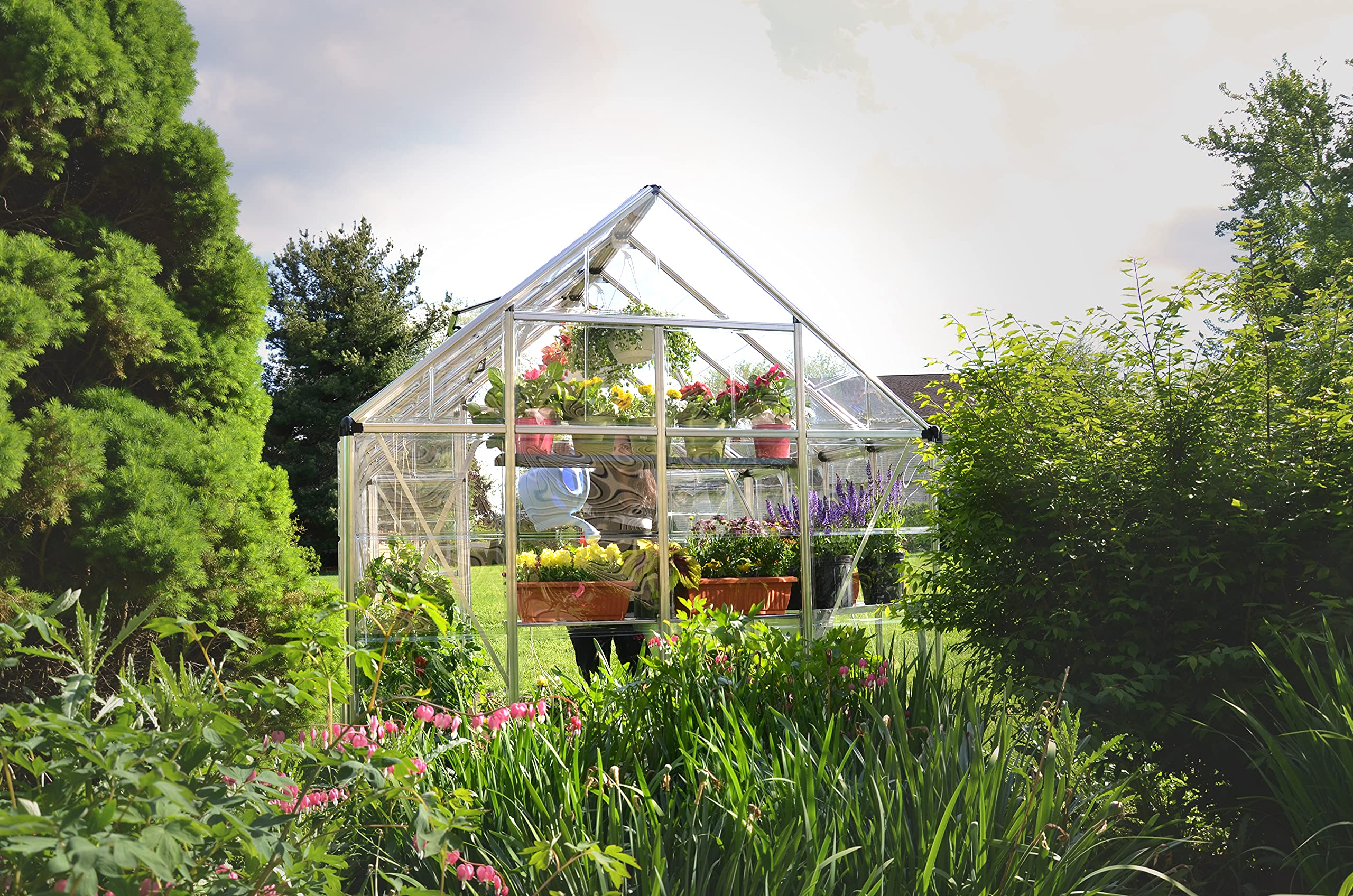 【Home&Garden】Snap & Grow Hobby Greenhouse, 8' x 8' x 9', Silver