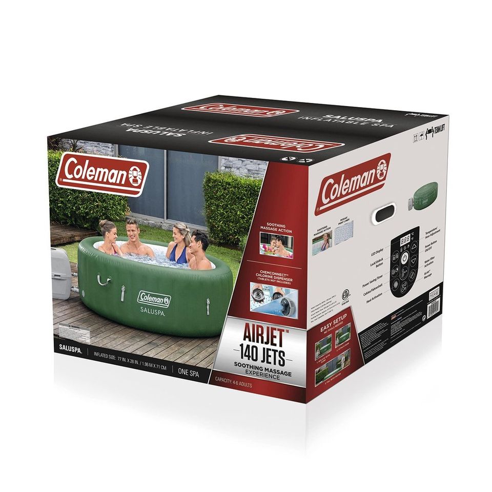 【Sports&Outdoors】【BS】Coleman SaluSpa Inflatable Hot Tub Portable Hot Tub W Heated Water System