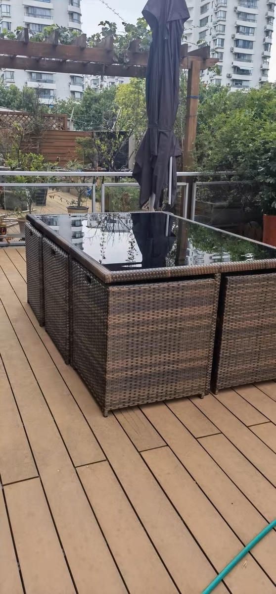 Outsunny Outdoor 11-teiliges Rattan Gartenmöbel Terrassentisch-Set genannt