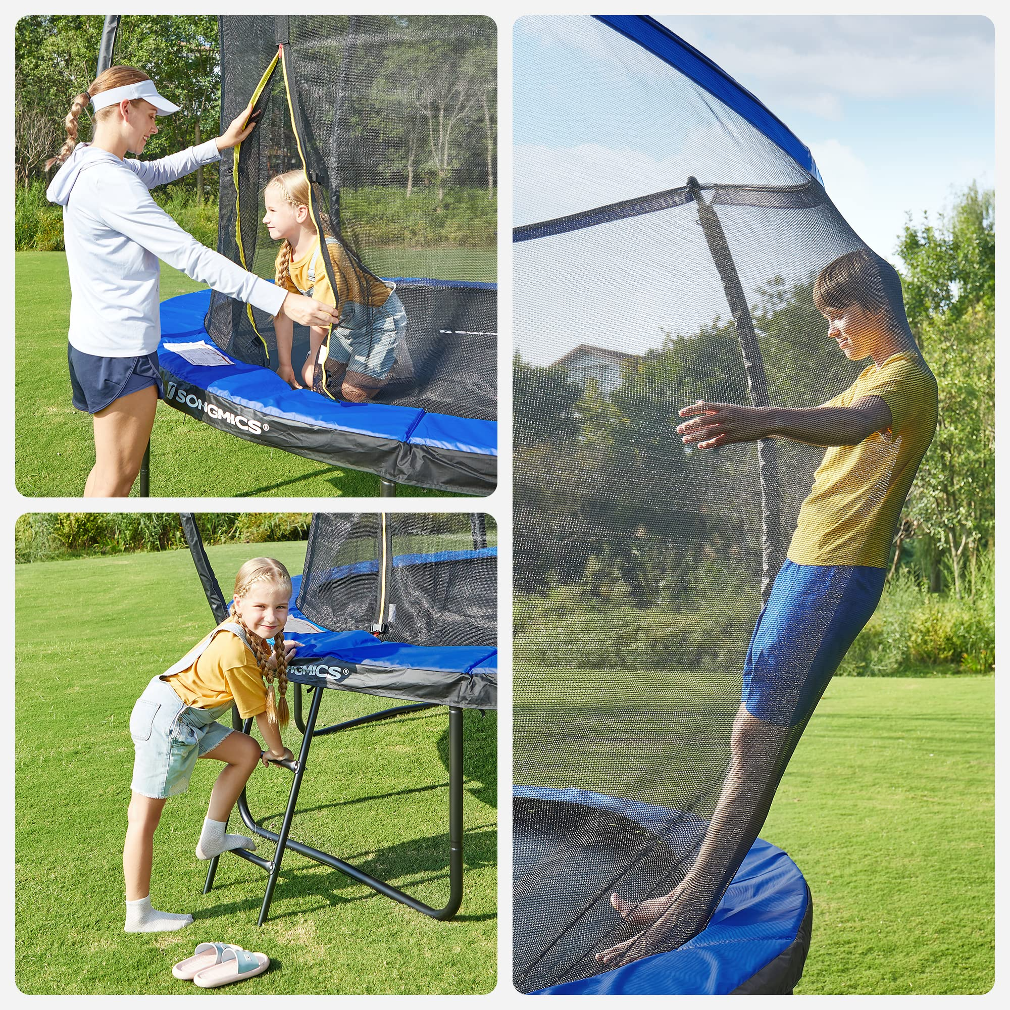 【Baby&Kids】Trampoline, Inner Saftey Net, Ladder, for Outdoor Garden Backyard