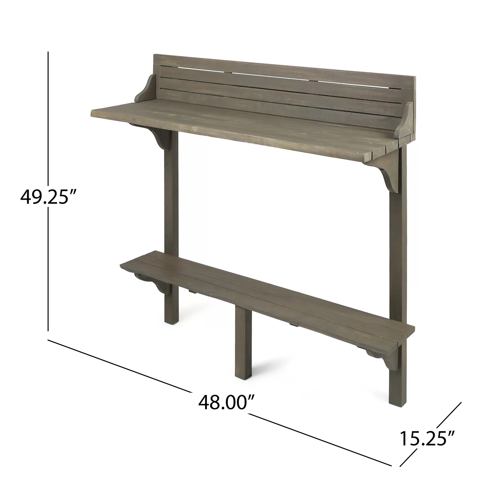 【Home&Garden】Bushnell Bar Set with Solid Wood Outer Material