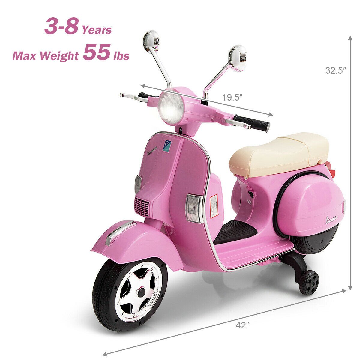 【Baby&Kids】Kids Ride on Vespa Scooter Motorcycle