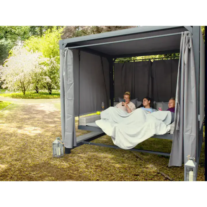 【Home&Garden】Family Sofa Swing Bed, Sunscreen with Swing Shed