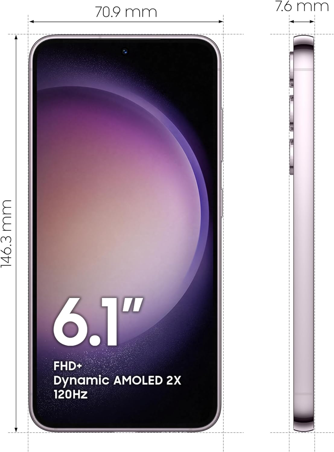 Samsung Galaxy S23 5G Dual SIM Android Mobile Phone, SIM Free Smartphone, 3Y Extended Manufacturer Warranty (UK Version)